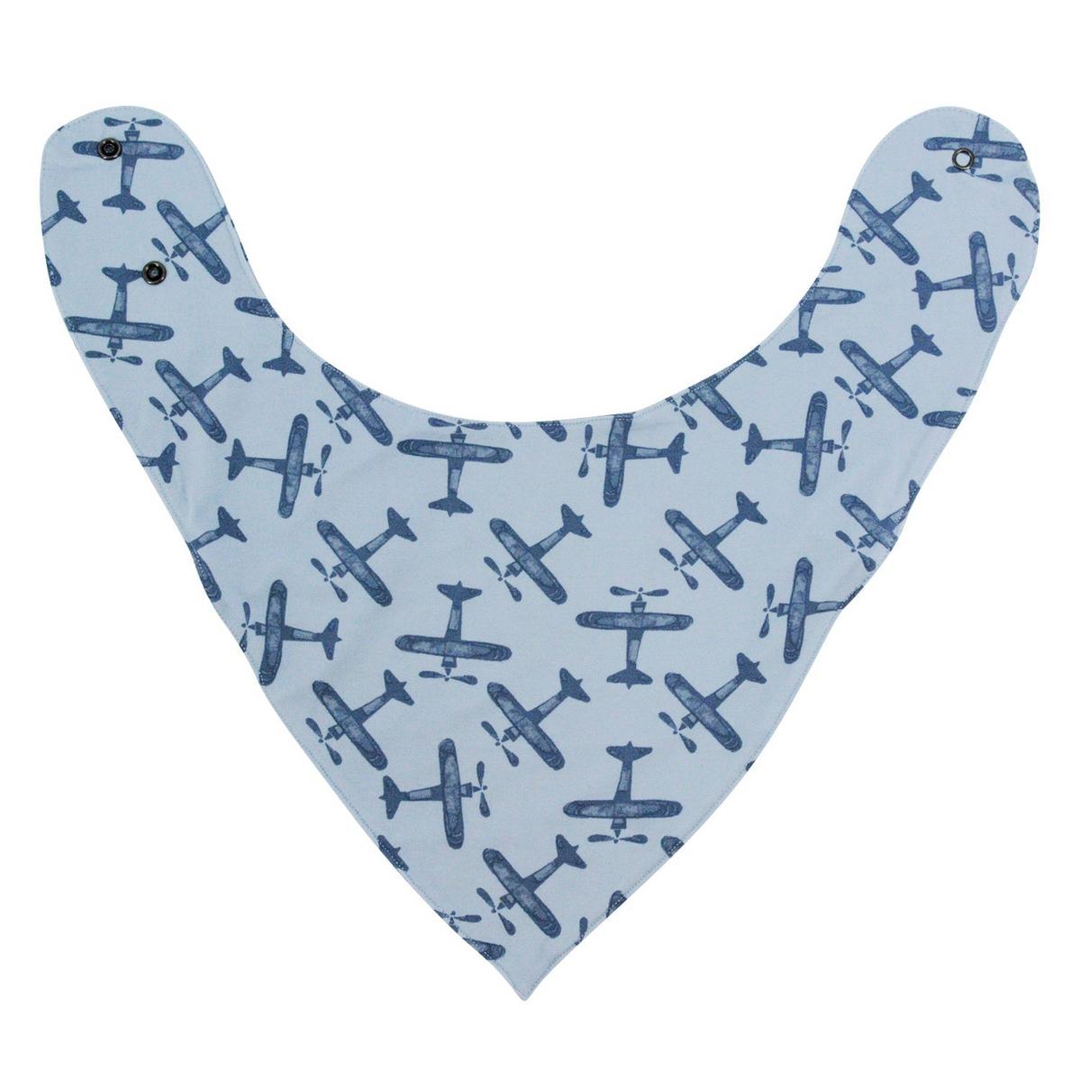 Baby Bib - Airplane Blue