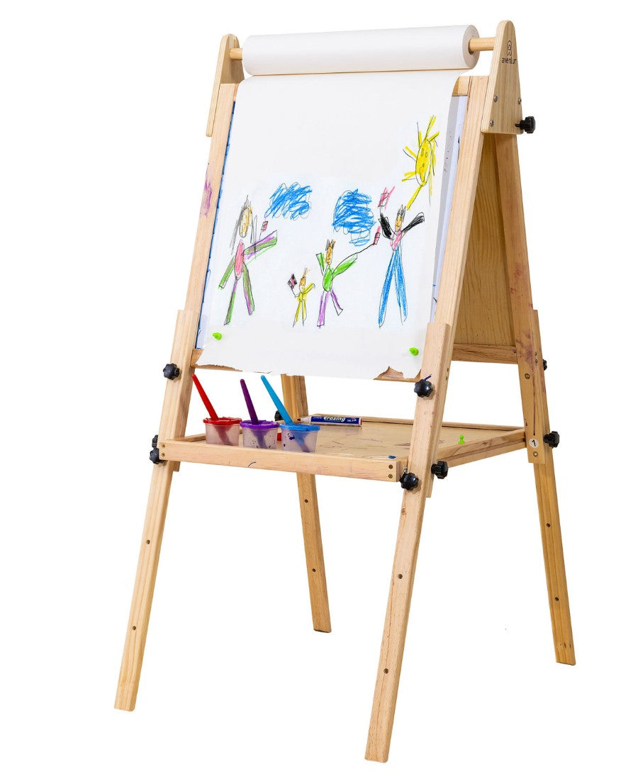 Foldable Kids Easel – 3 Adjustable Heights, Art Station for Drawing & Painting