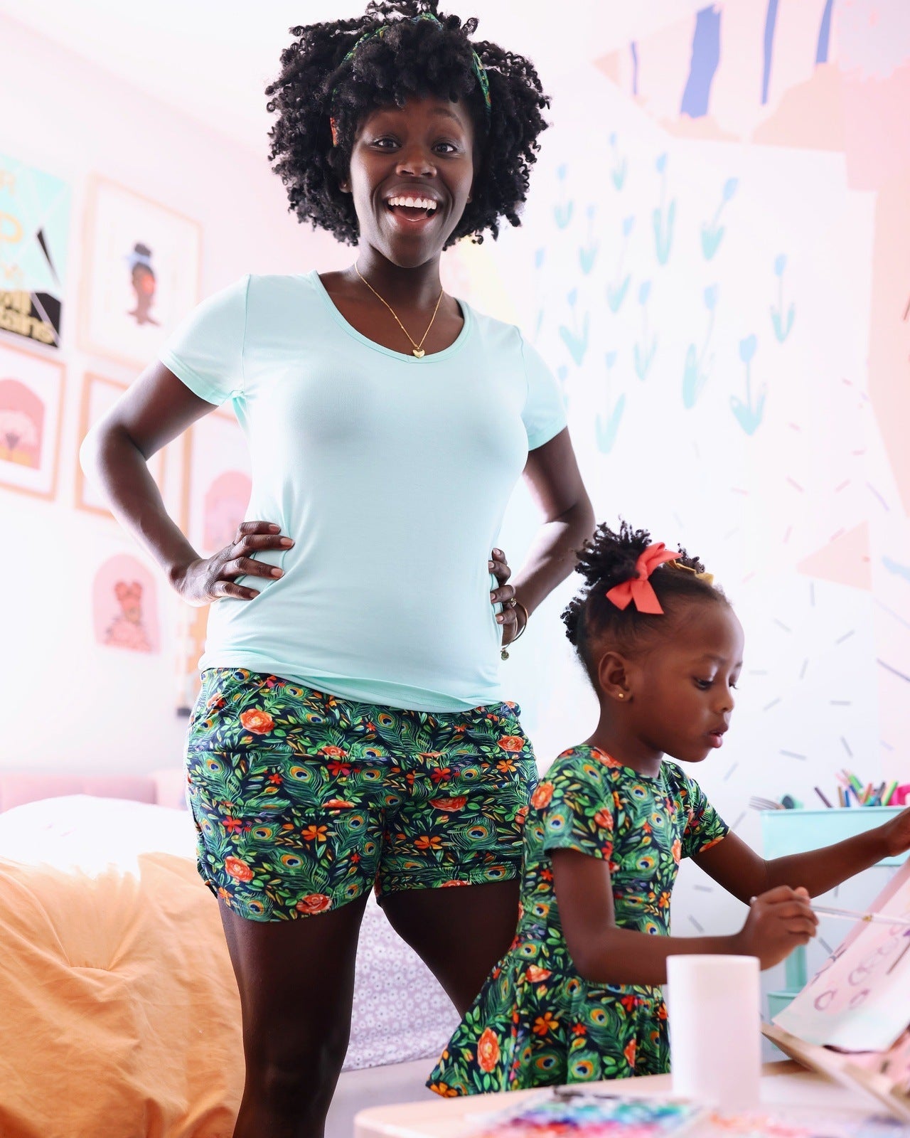 Peacock Floral Women's Lounge Shorts