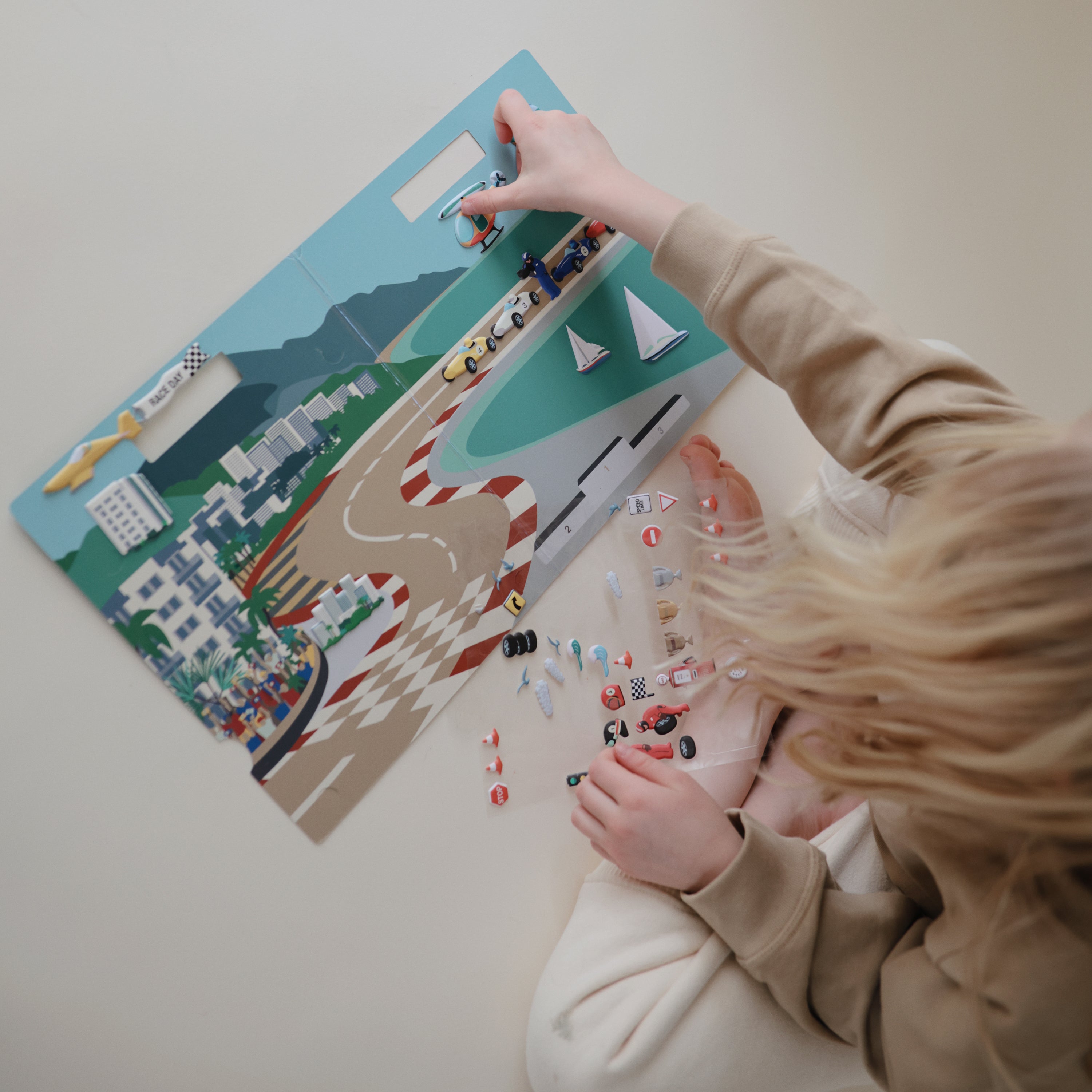 Reusable Sticker Set (Race Cars) Sticker Set Mushie