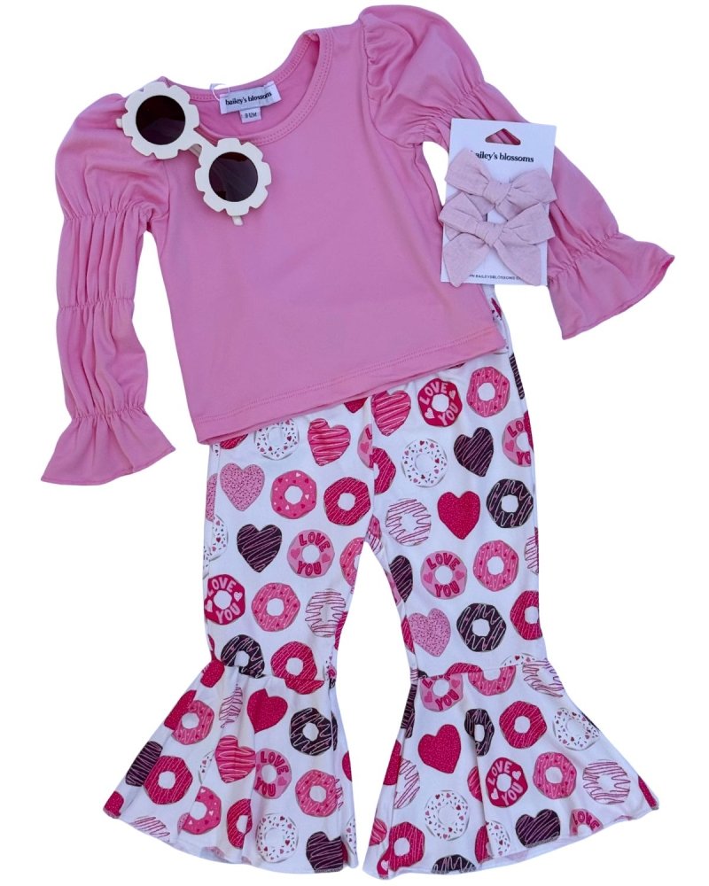 Elle Bubble Sleeve Top - Pink