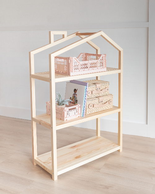 Aidan Wooden House Shelf Furniture Ellie & Becks Co.
