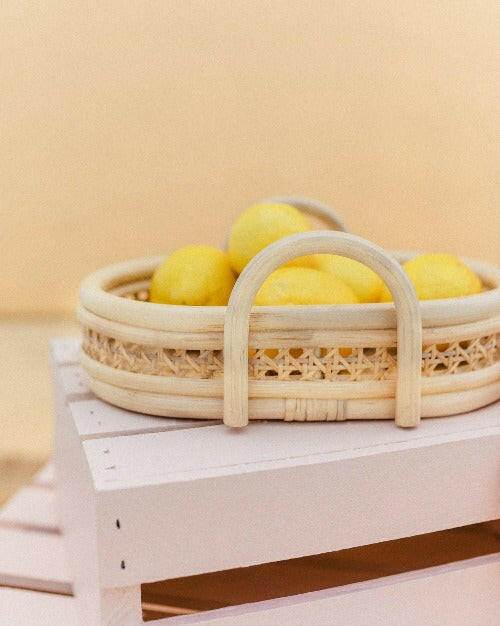 Rattan Play Tray Organization Ellie & Becks Co.