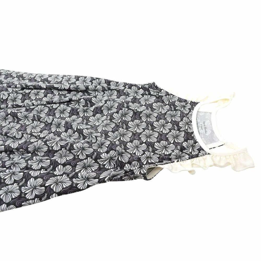 Emma's Racerback Dress - Black Hibscus