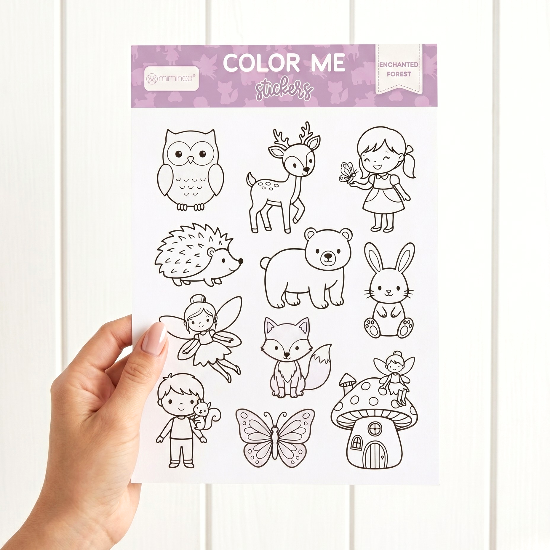 Enchanted Forest Party Color Me Stickers