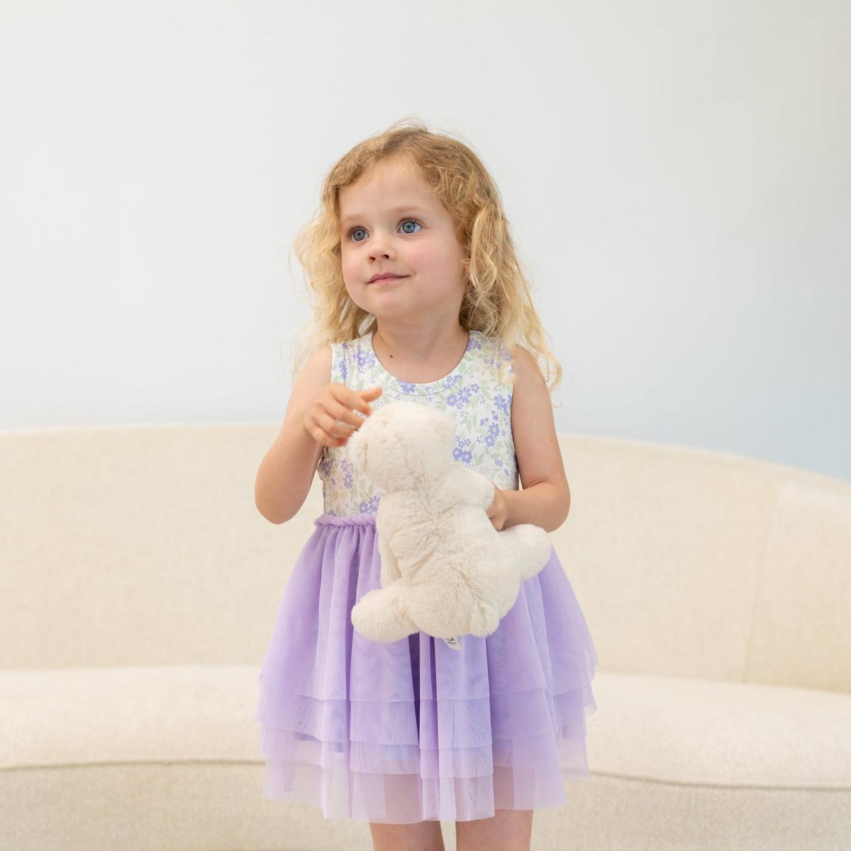 Tutu Dress - Vintage Flower Purple