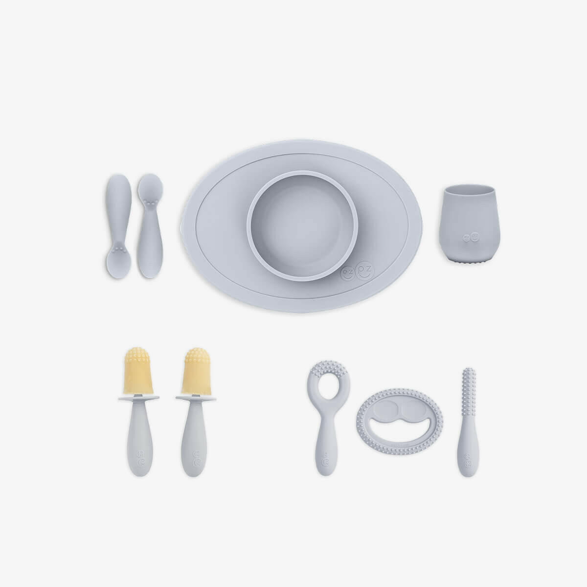 Ultimate Baby Shower Bundle Retail ezpz Pewter