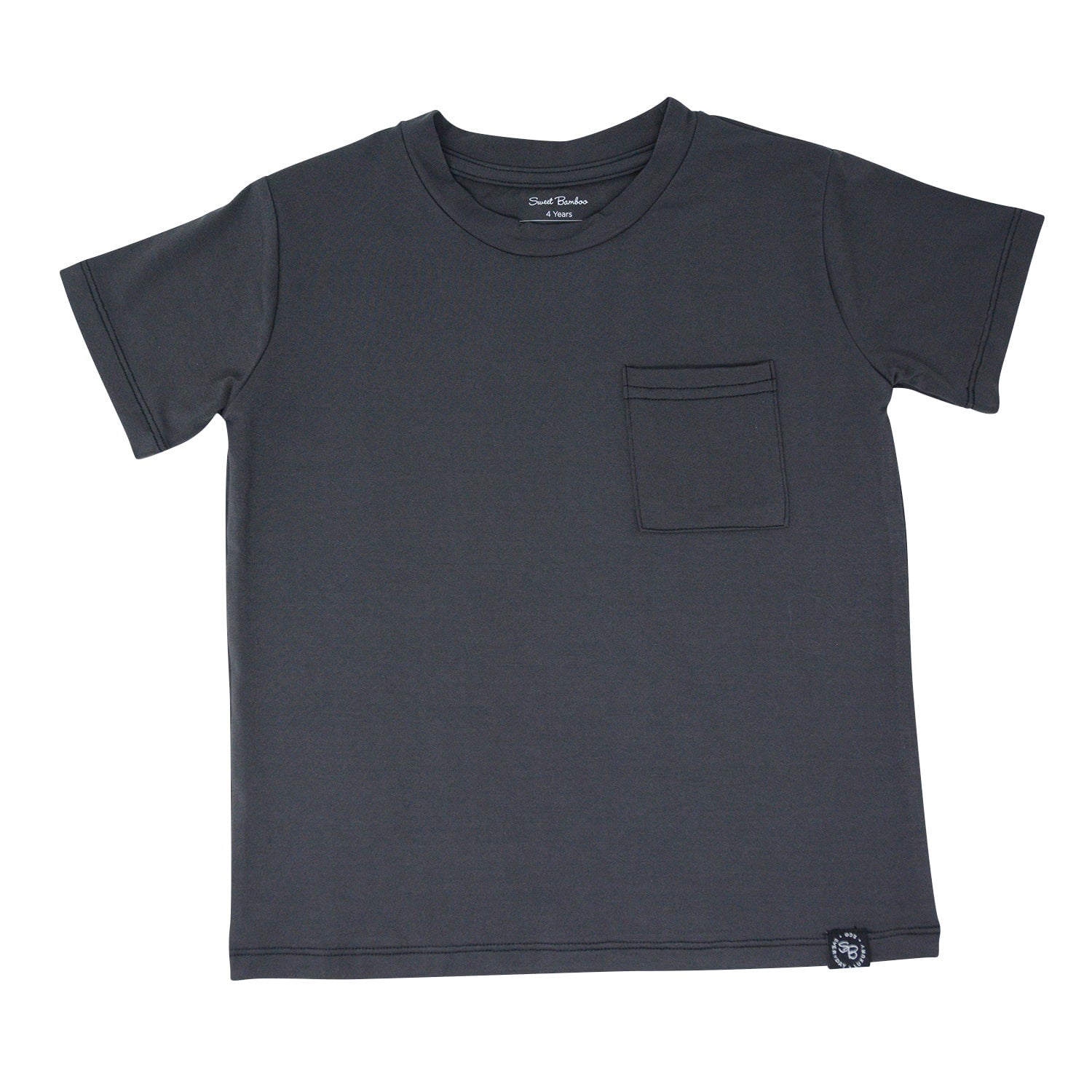Crew Neck Tee - Charcoal Black