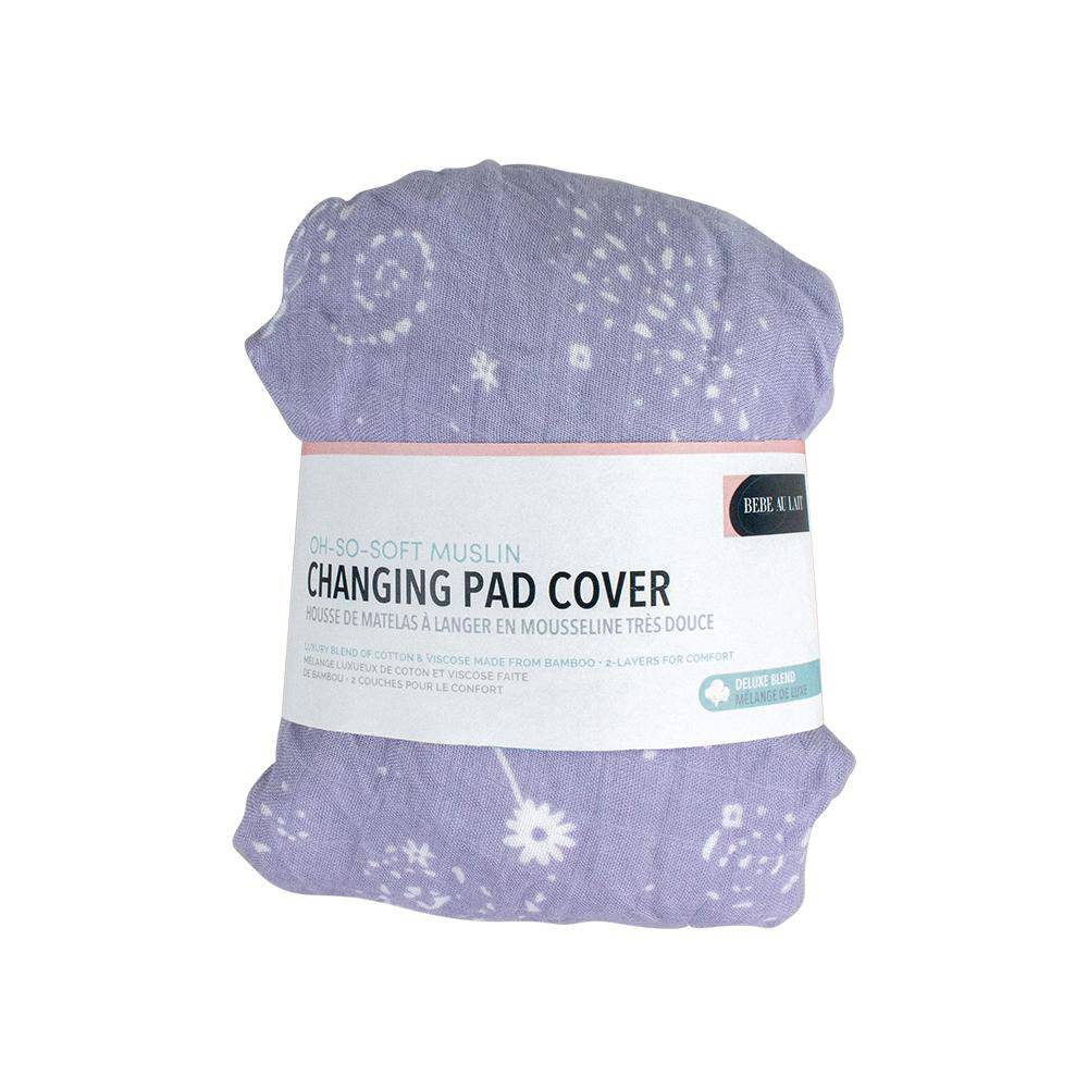 Fairy Dust Oh So Soft Muslin Changing Pad Cover Changing Pad Cover Bebe au Lait