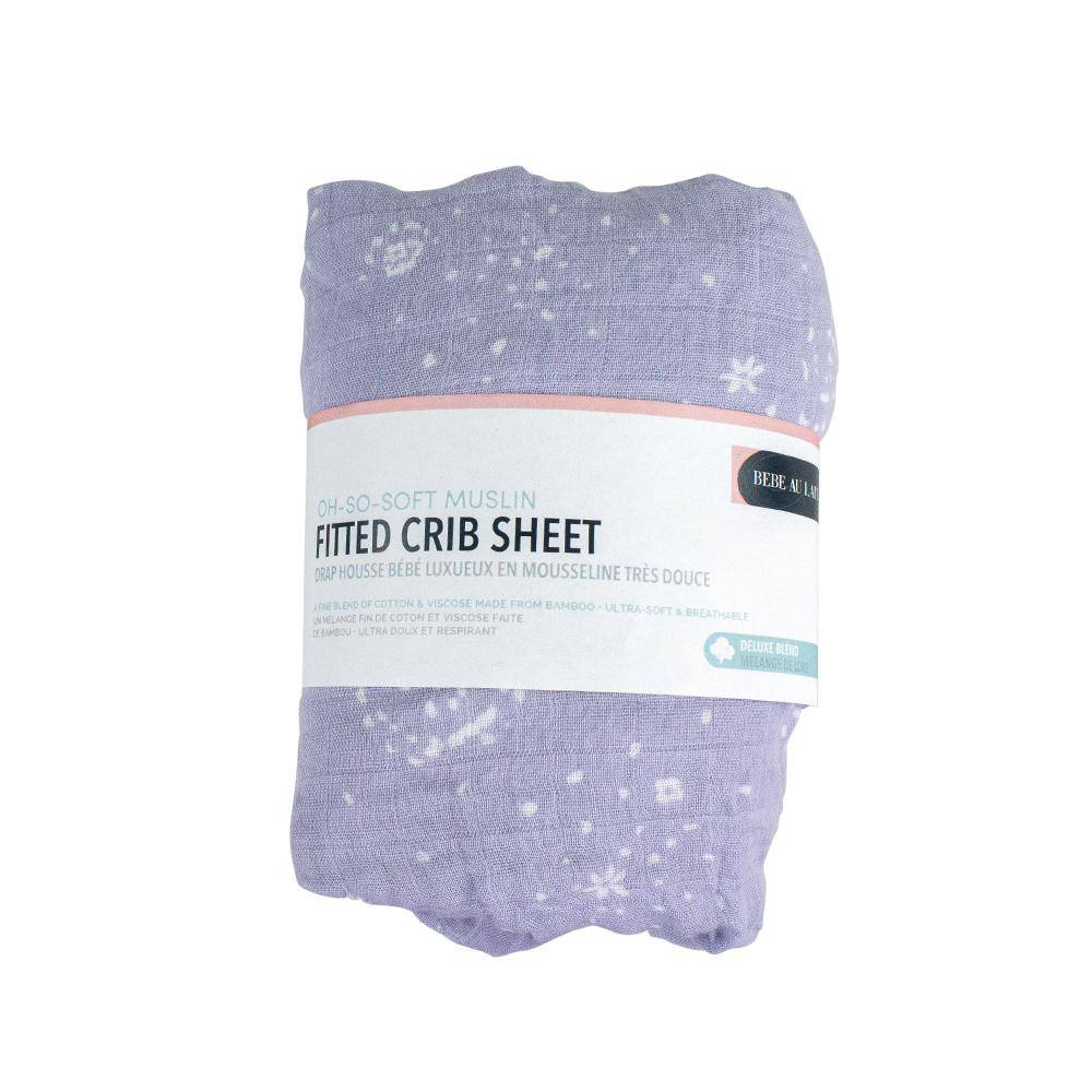 Fairy Dust Oh So Soft Muslin Crib Sheet Crib Sheet Bebe au Lait