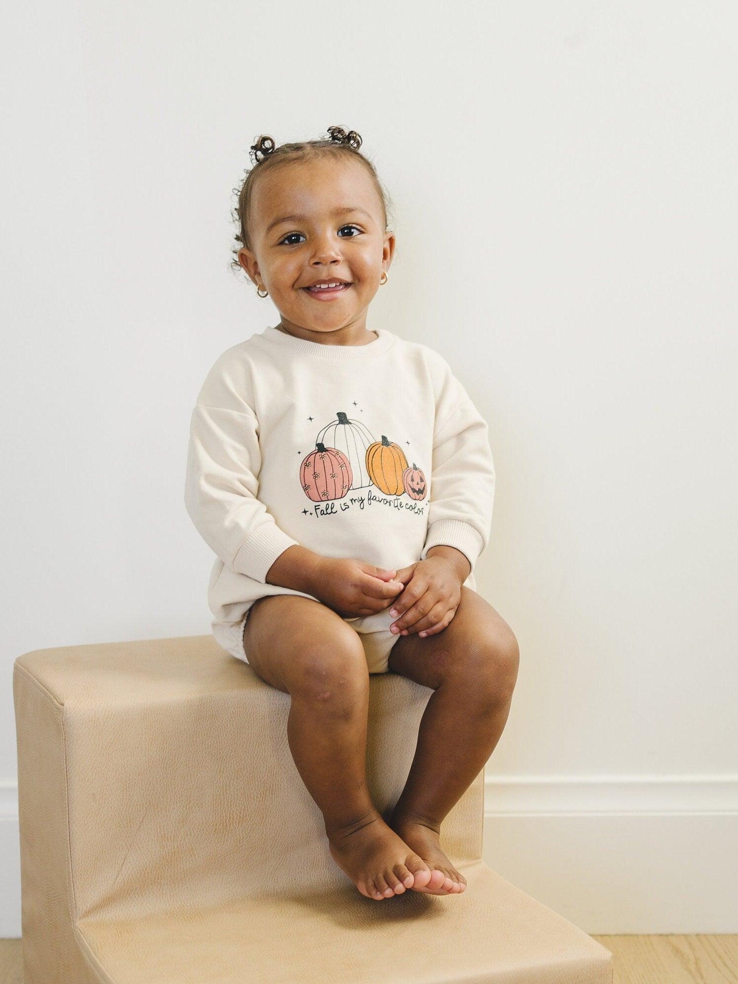 Fall Is My Favorite Color Organic Cotton Sweatshirt Romper