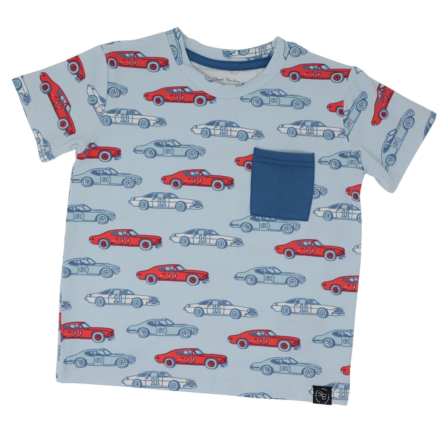 Crew Neck Tee - Stock Cars Blue