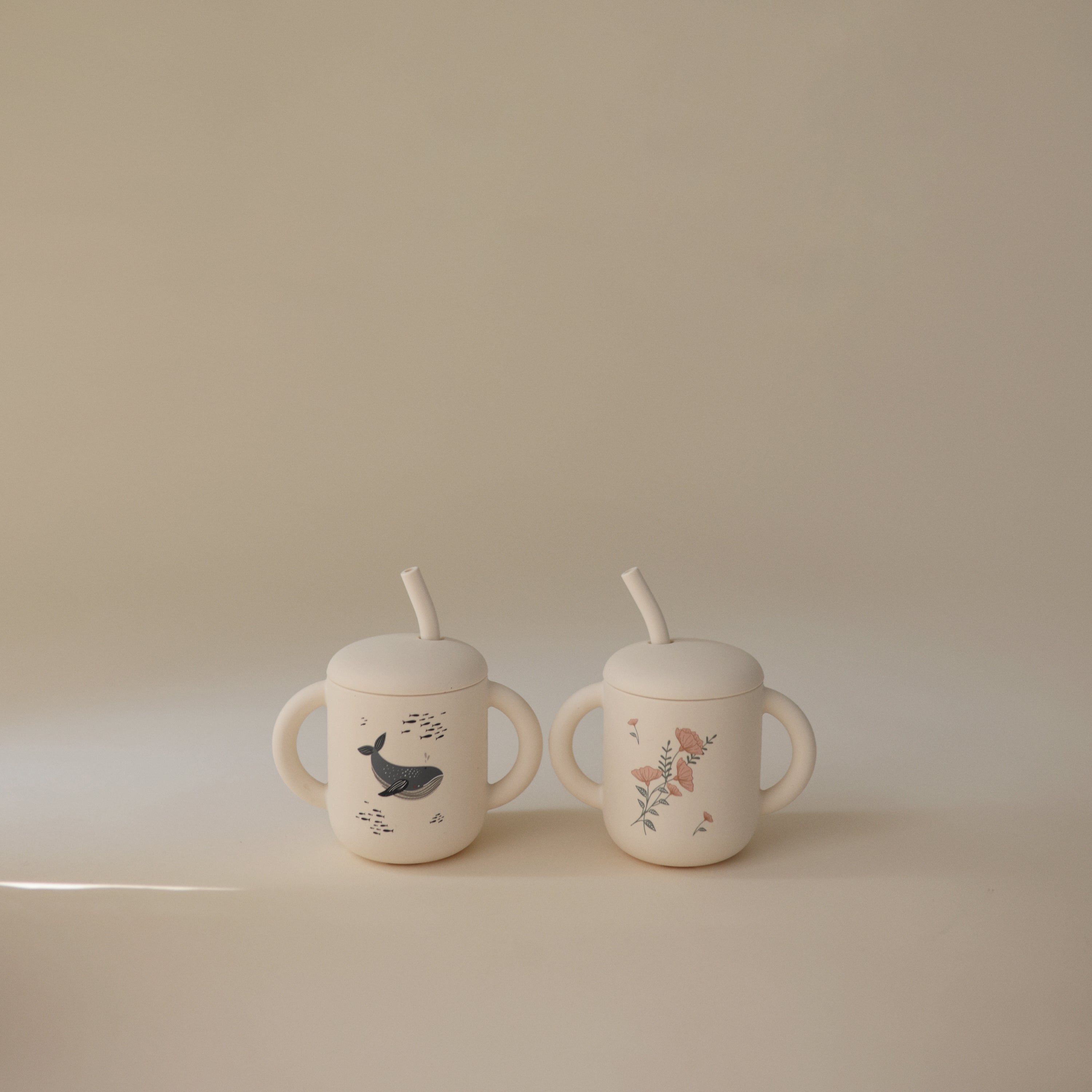 Silicone Training Cup + Straw Sippy Cups Mushie