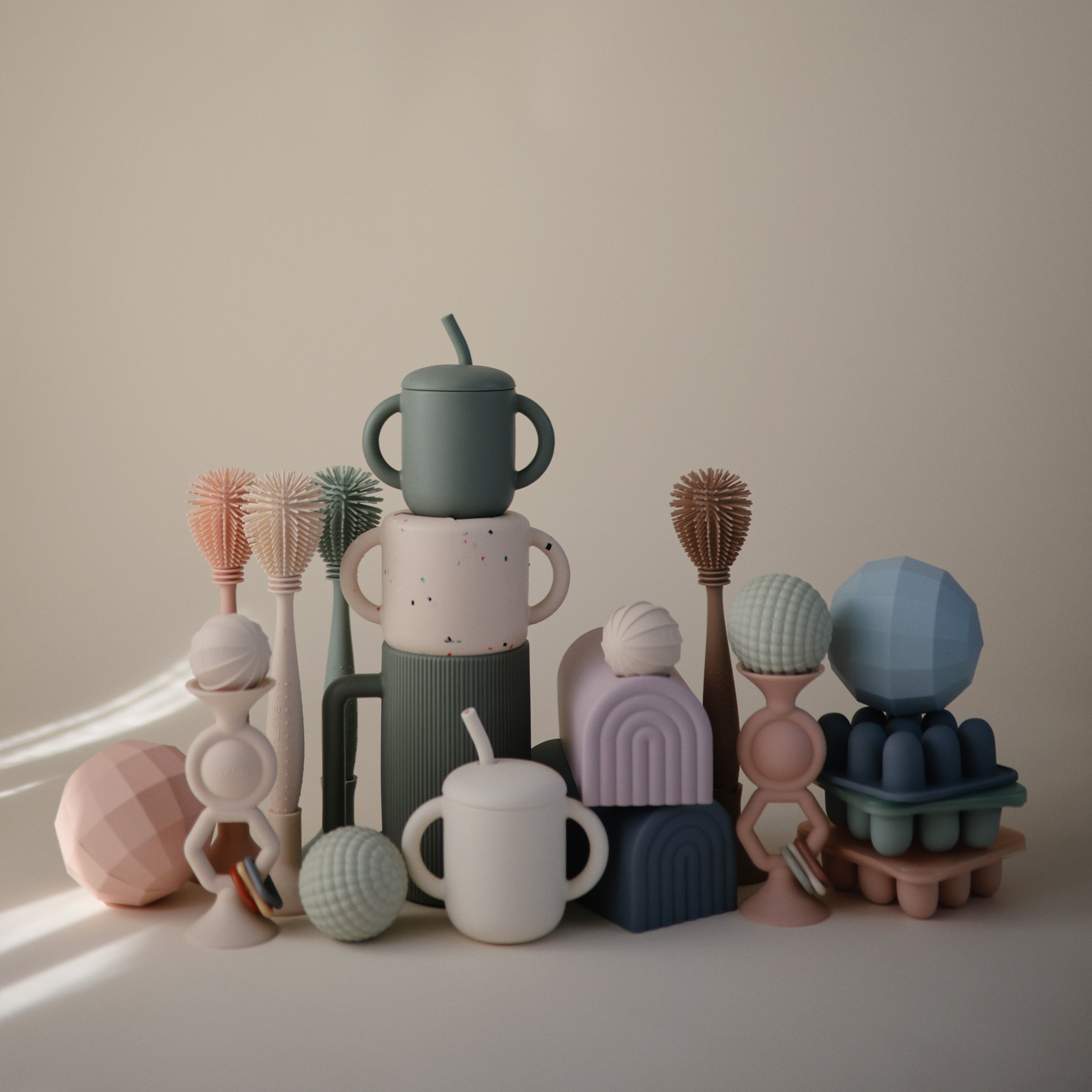 Silicone Training Cup + Straw Sippy Cups Mushie