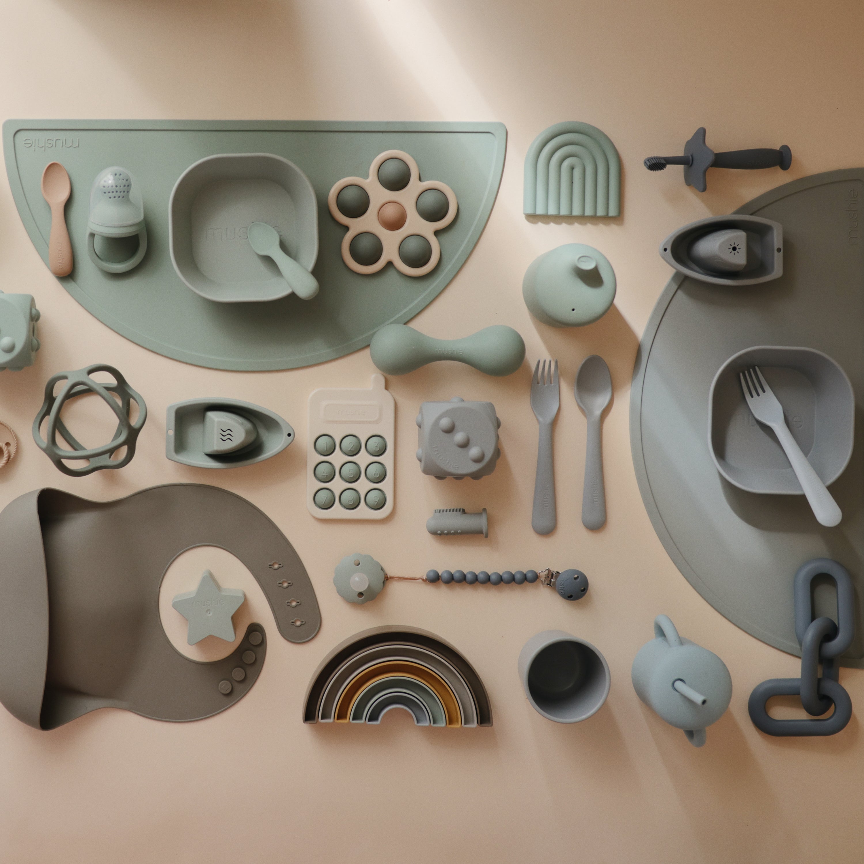 Silicone Toddler Starter Spoons 2-Pack silicone tableware Mushie