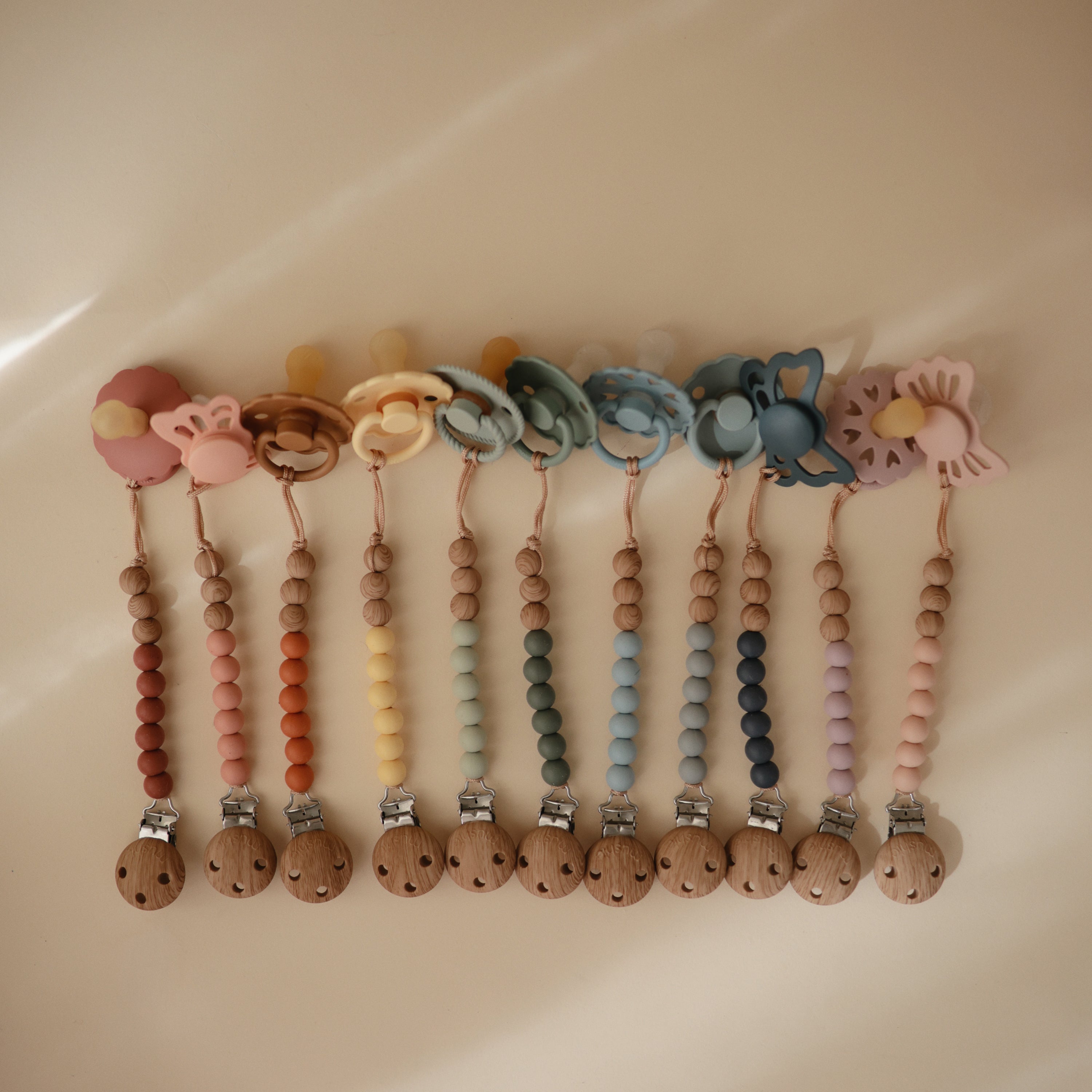 Silicone Pacifier Clip | Eva Pacifier Clip Mushie