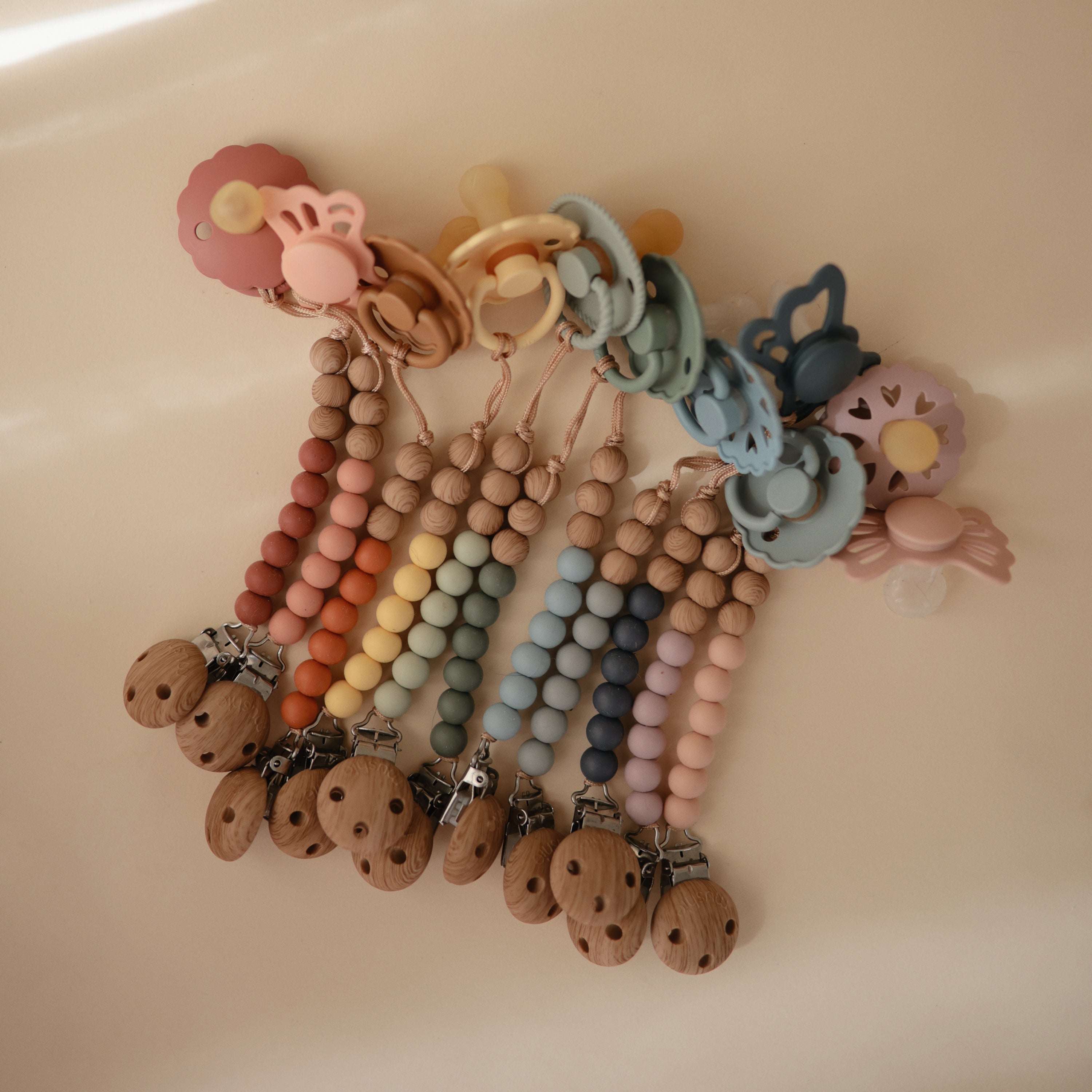 Silicone Pacifier Clip | Eva Pacifier Clip Mushie