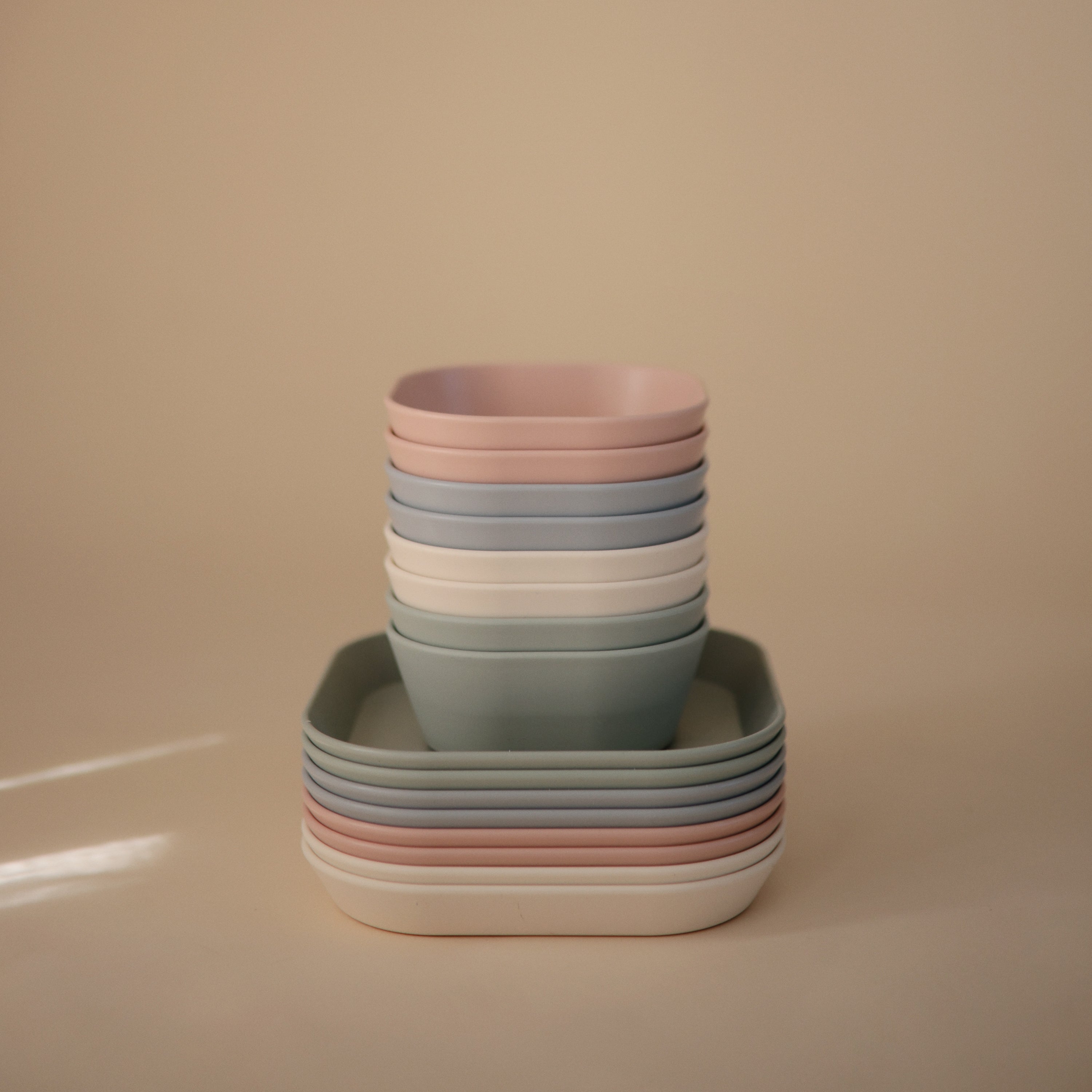 Square Dinnerware Bowl, Set of 2 Dinnerware Mushie