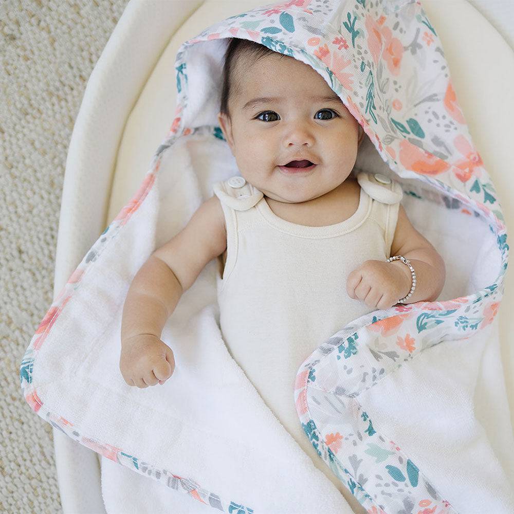 Floret Baby Hooded Towel Hooded Baby Towel Bebe au Lait