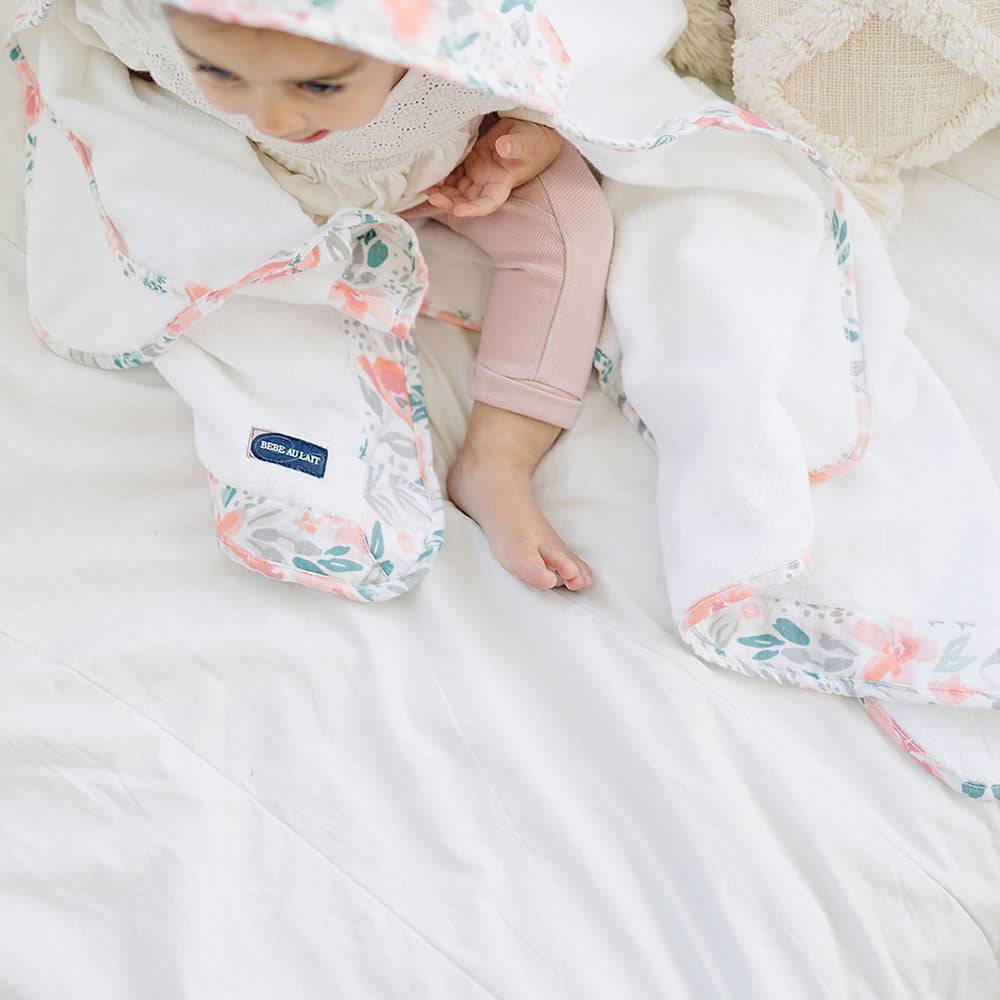 Floret Toddler Hooded Towel Hooded Toddler Towel Bebe au Lait