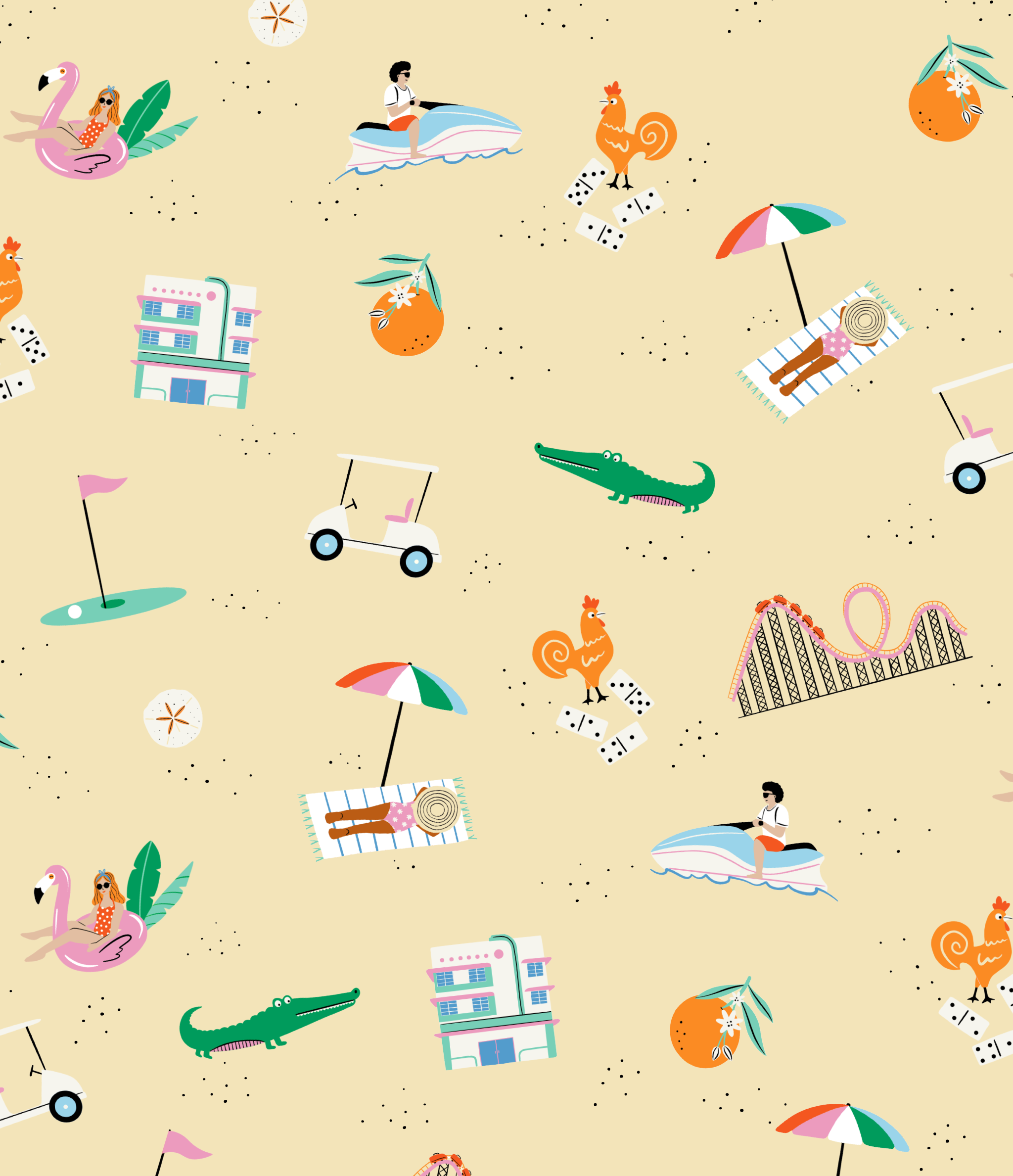 Goodnight, Florida Short Pajamas Set 🍊