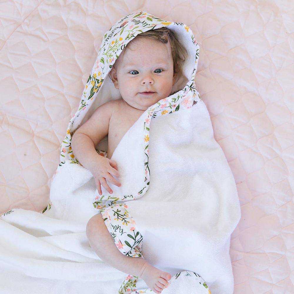 Flutterby Baby Hooded Towel Hooded Baby Towel Bebe au Lait