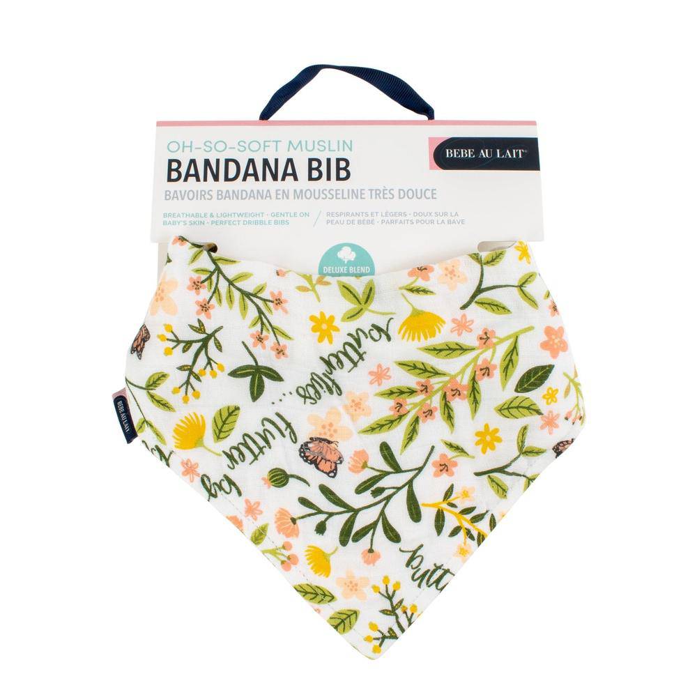 Flutterby Oh So Soft Muslin Bandana Bib Bib Bebe au Lait