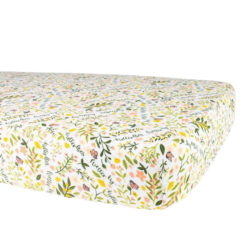 Flutterby Oh So Soft Muslin Crib Sheet Crib Sheet Bebe au Lait