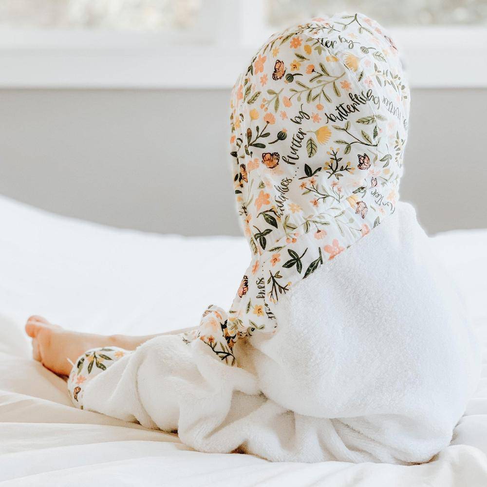 Flutterby Toddler Hooded Towel Hooded Toddler Towel Bebe au Lait