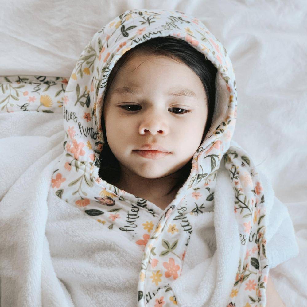 Flutterby Toddler Hooded Towel Hooded Toddler Towel Bebe au Lait