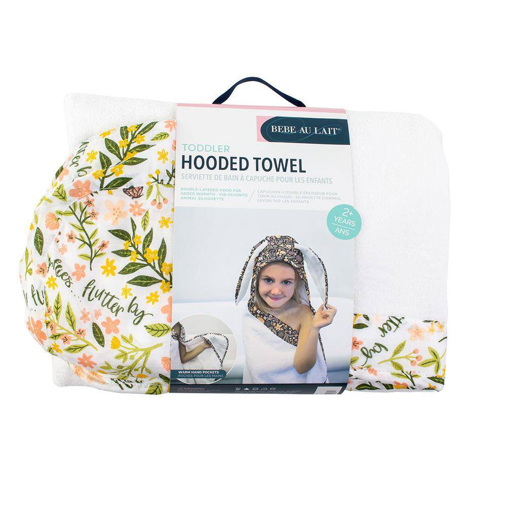 Flutterby Toddler Hooded Towel Hooded Toddler Towel Bebe au Lait
