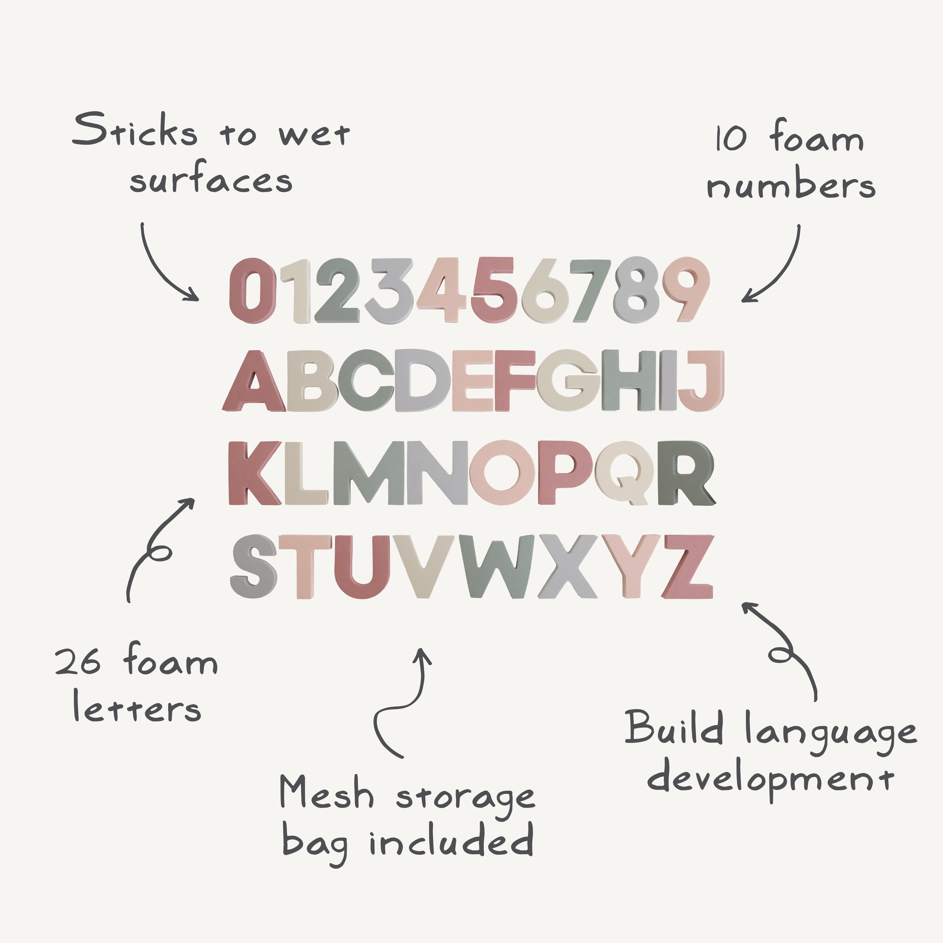 Letters & Numbers Bath Play Set