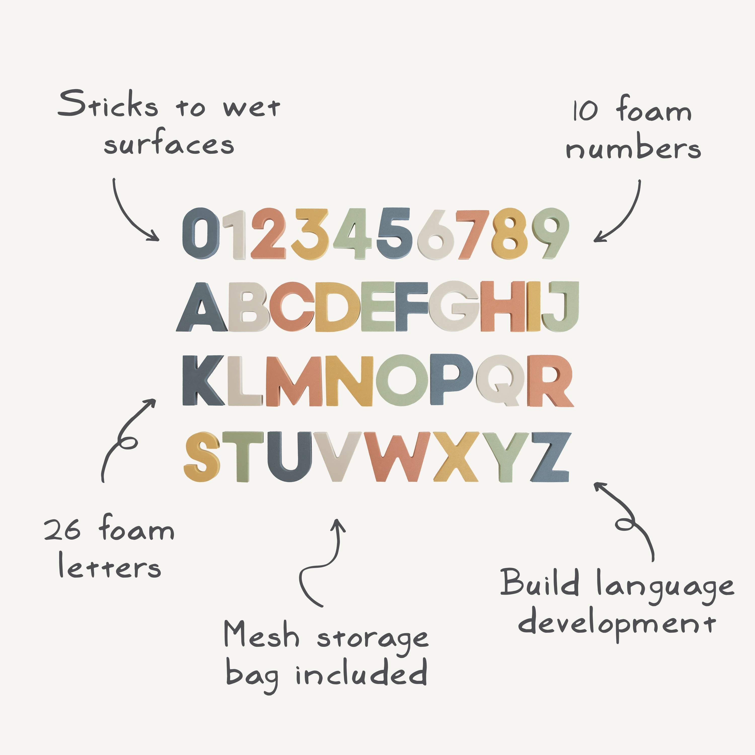 Letters & Numbers Bath Play Set