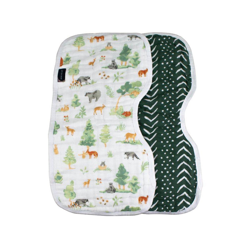 Forest Friends + Mudcloth Muslin Burp Cloths Burp Cloths Bebe au Lait