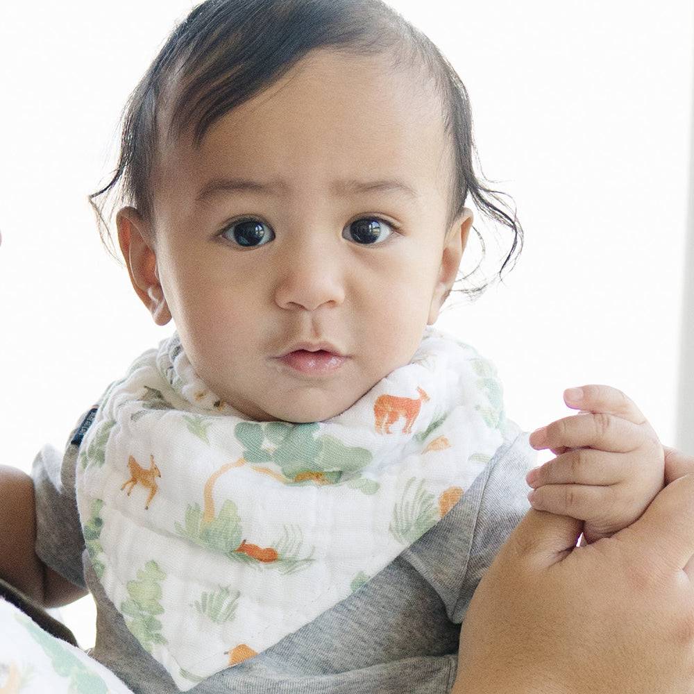 Forest Friends + Mudcloth Bandana Bib Set Bib Bebe au Lait