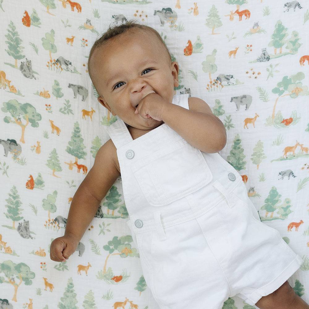 Forest Friends Crib Sheet Crib Sheet Bebe au Lait