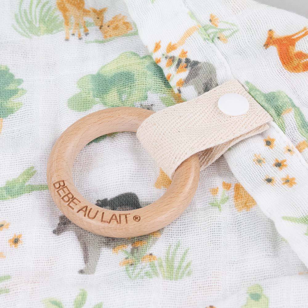 Forest Friends Classic Muslin Teether Blanket Teether Blanket Bebe au Lait