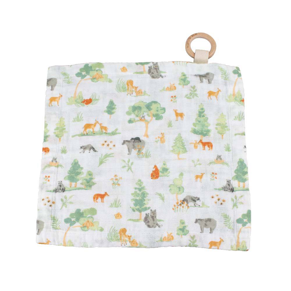 Forest Friends Classic Muslin Teether Blanket Teether Blanket Bebe au Lait