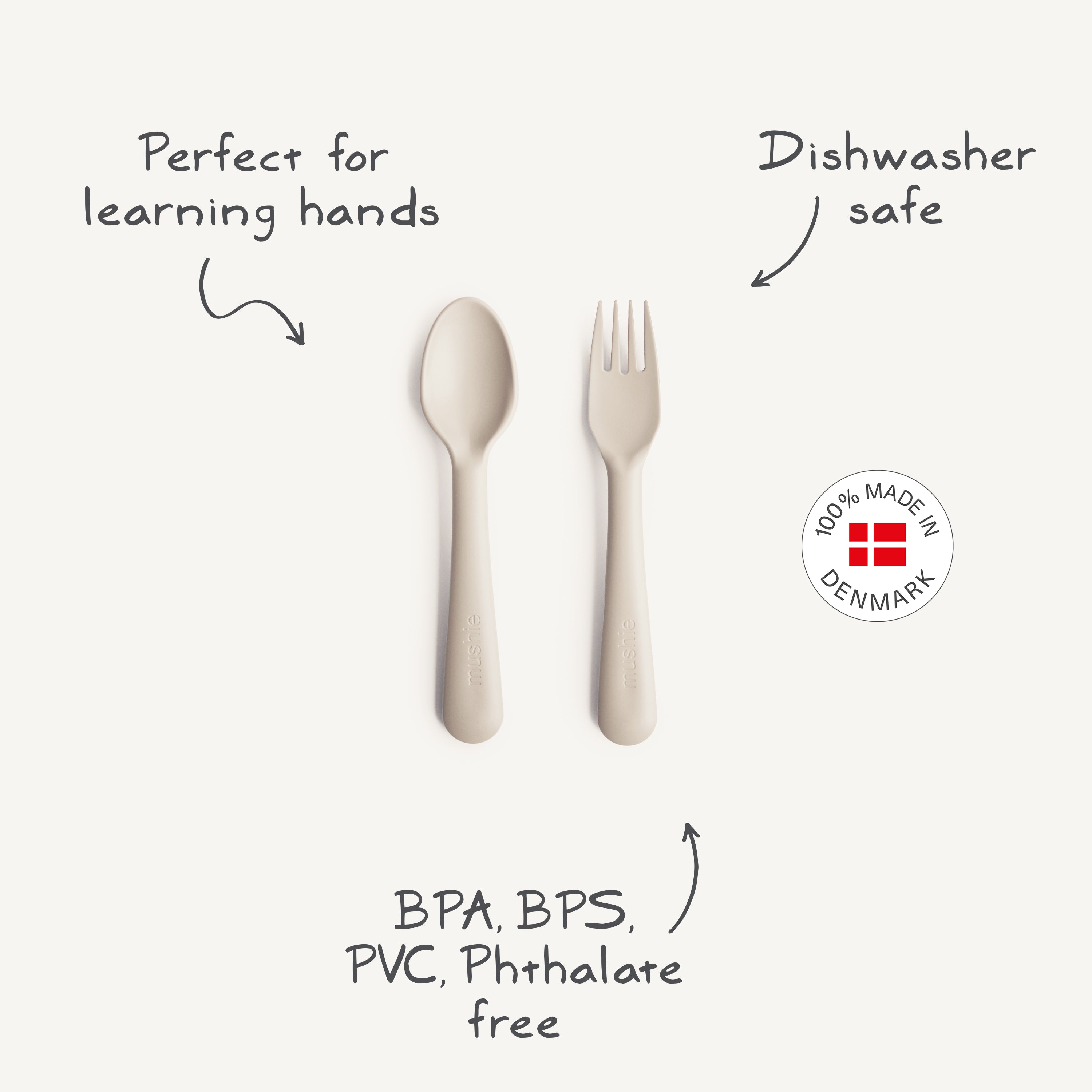 Dinnerware Fork and Spoon Set Dinnerware Mushie