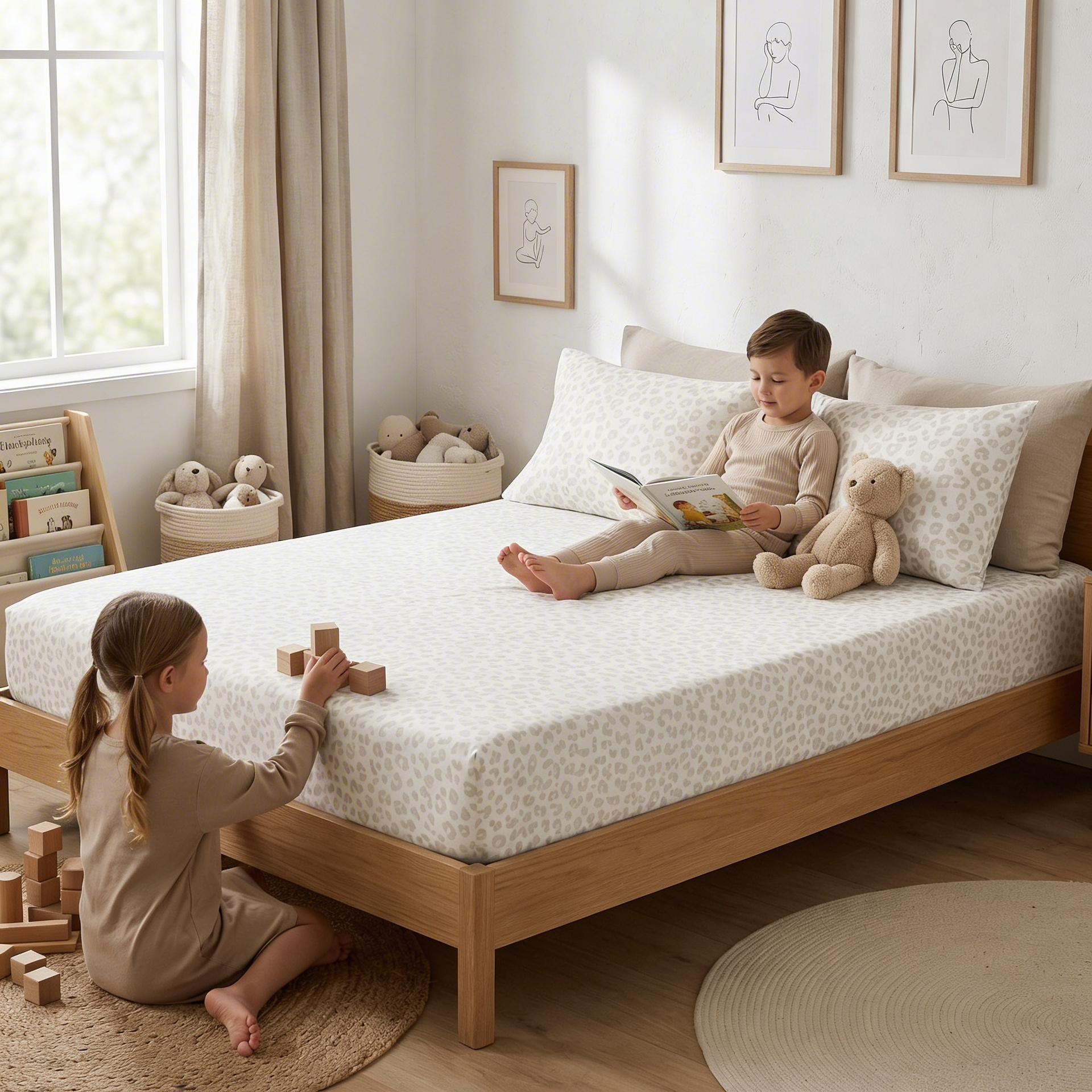 Organic Kids Fitted Sheet - Wild