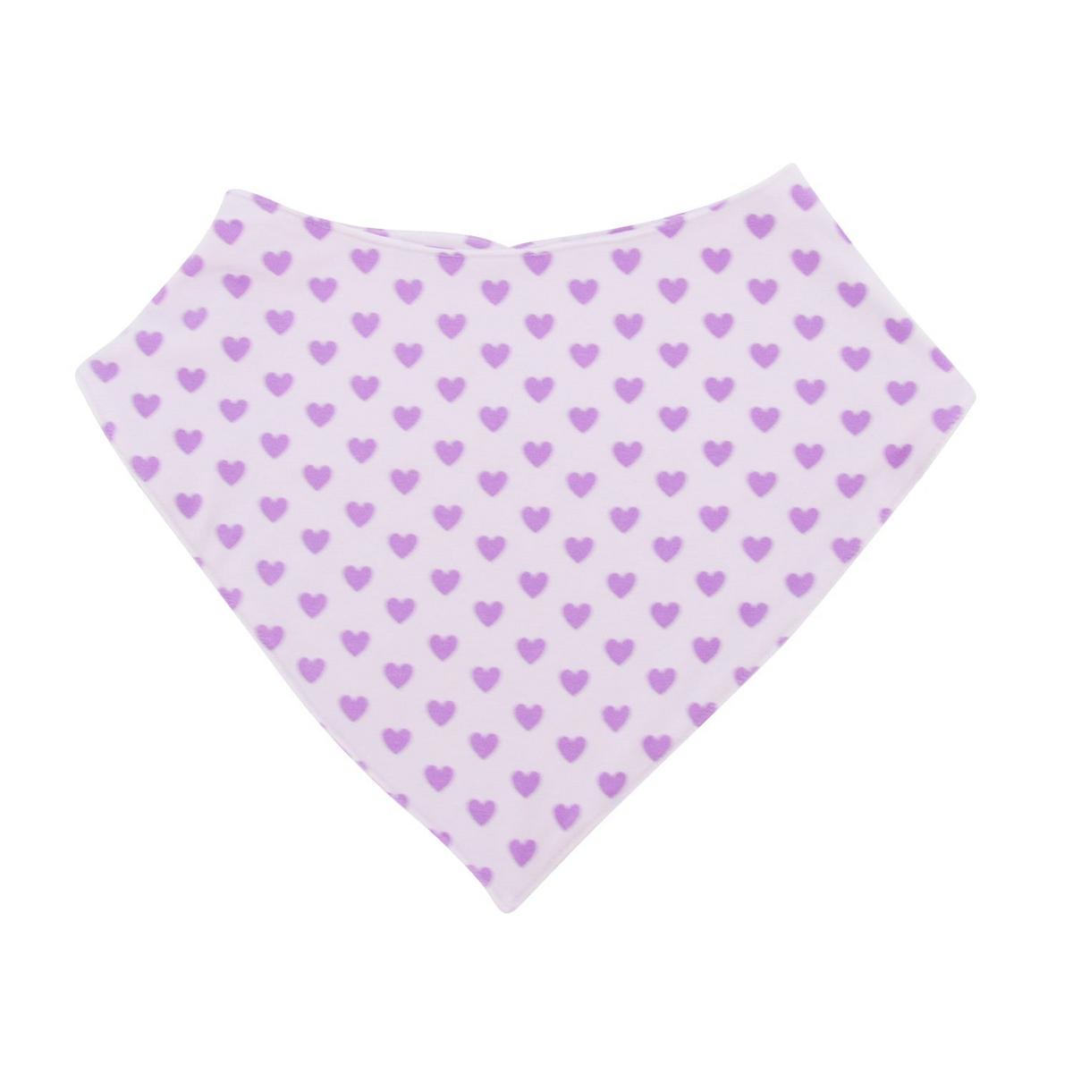 Baby Bib - Purple Hearts
