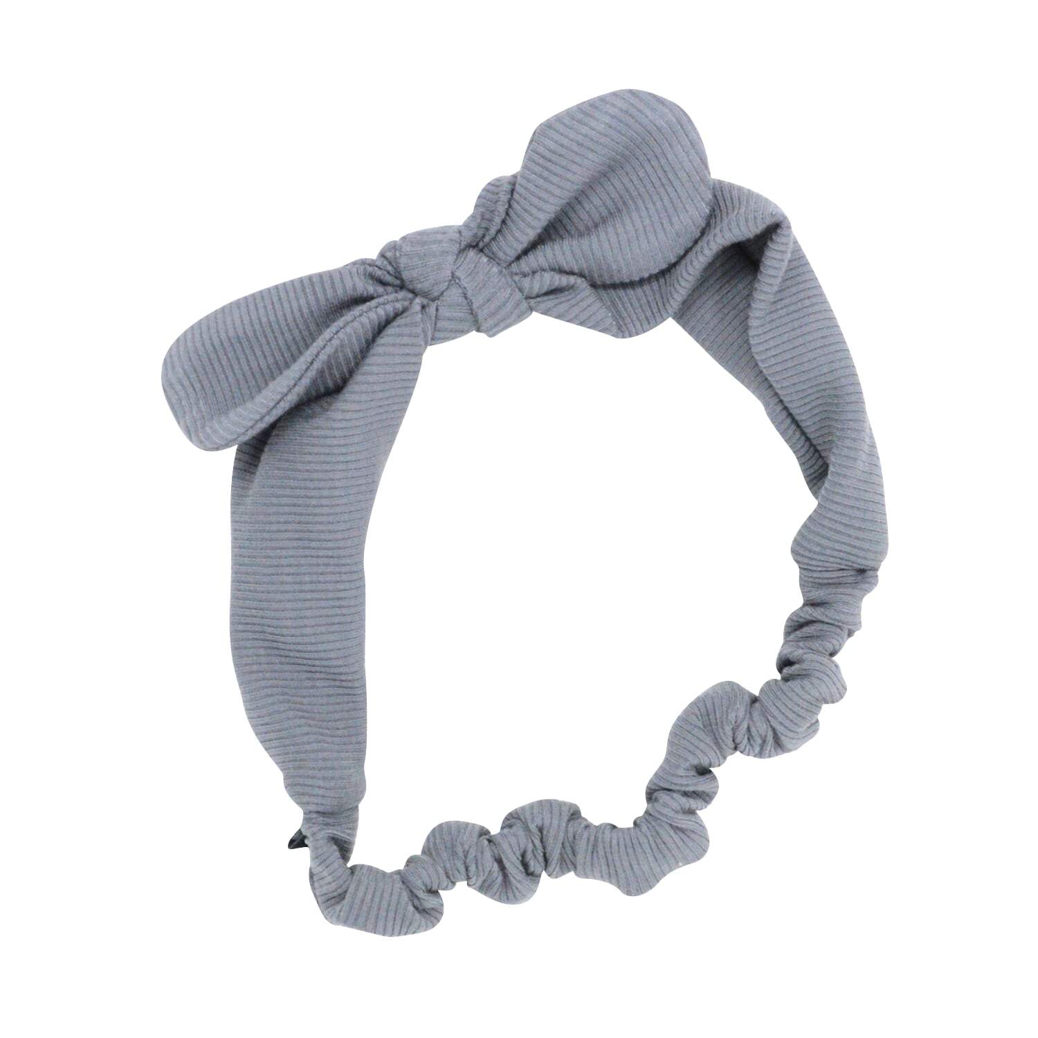 Knotted Headband - Charcoal Ribbed