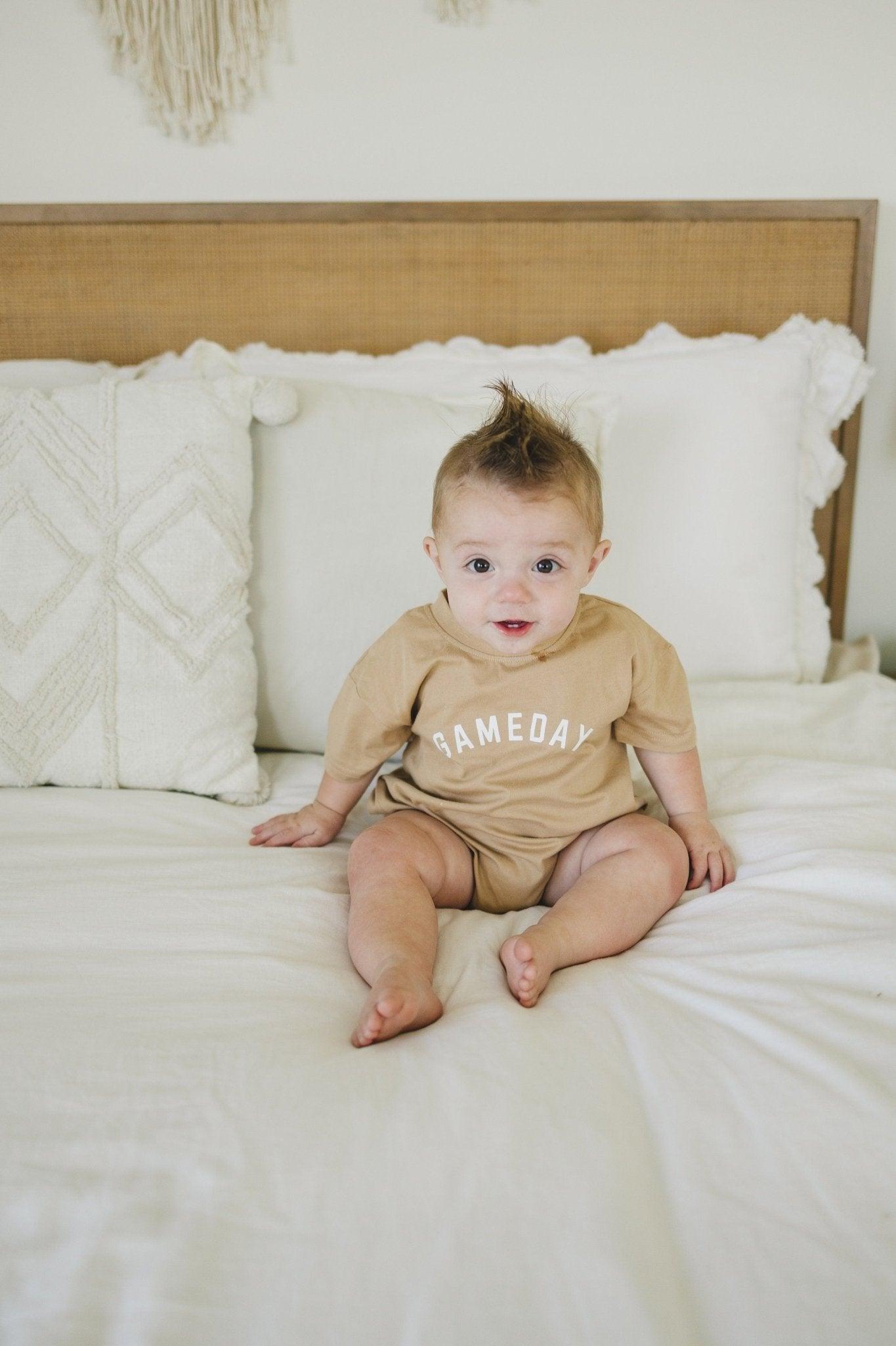Gameday Organic Cotton T-Shirt Romper - more colors