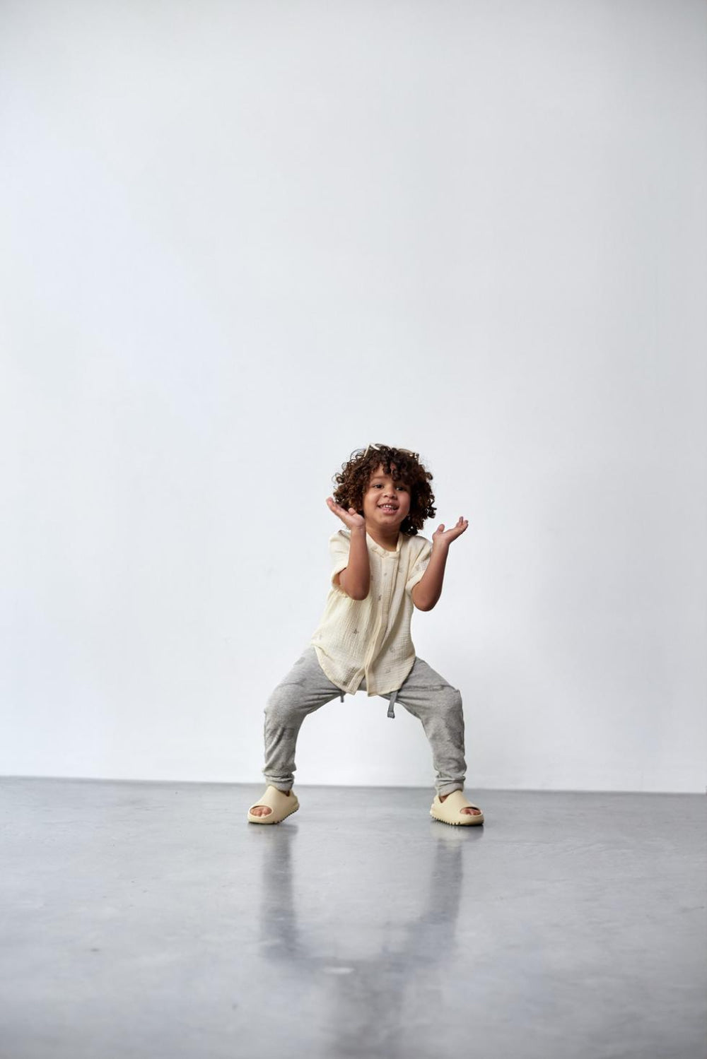 Gauze Button Up Shirt - Cream