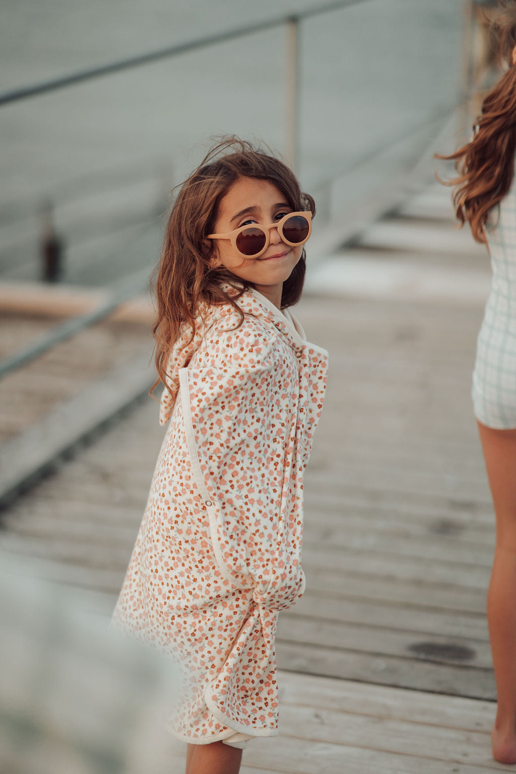 Bathing Towel Poncho | Organic Cotton - Sunset Meadow