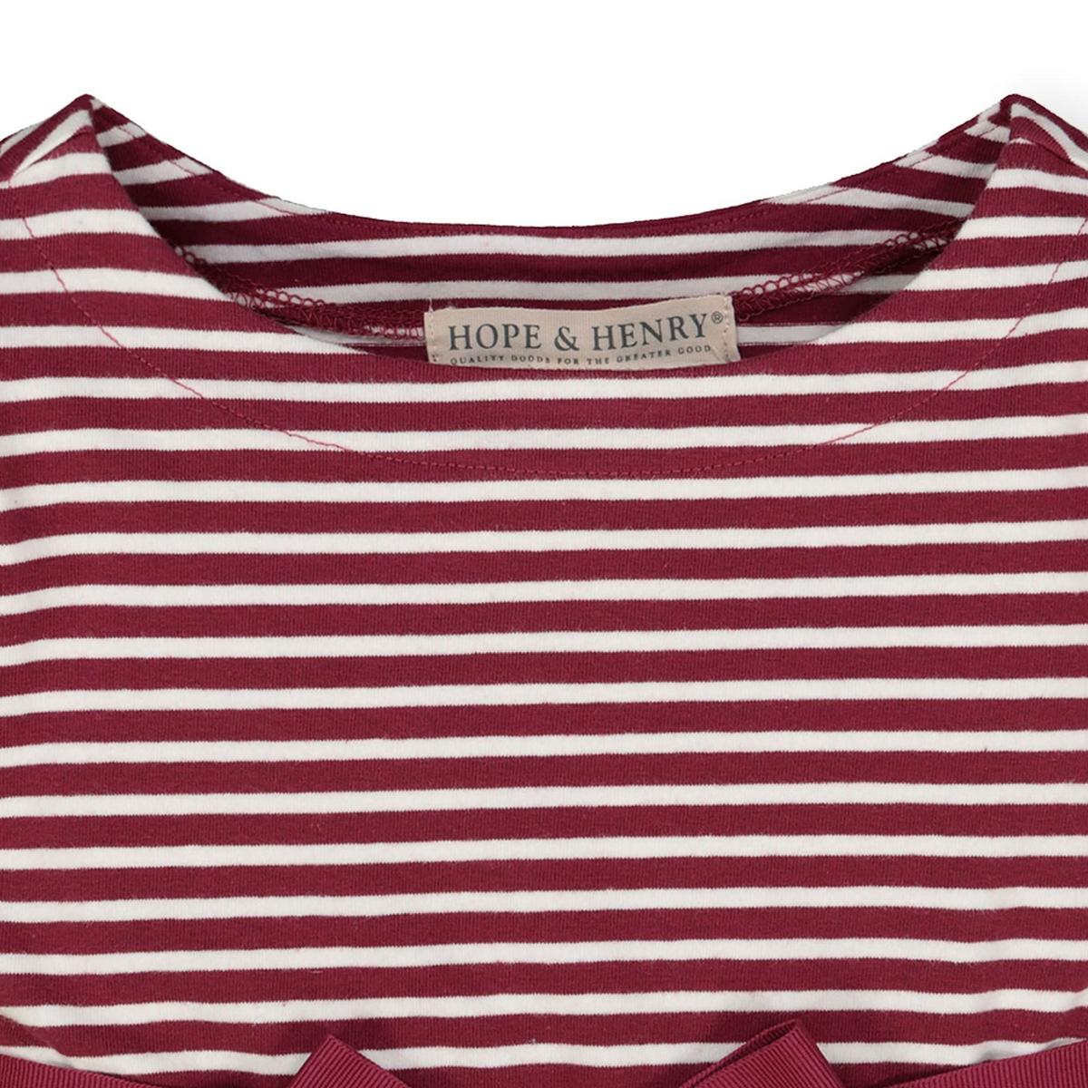 Lightweight Blocked Skater Dress - Berry Stripe with Chambray