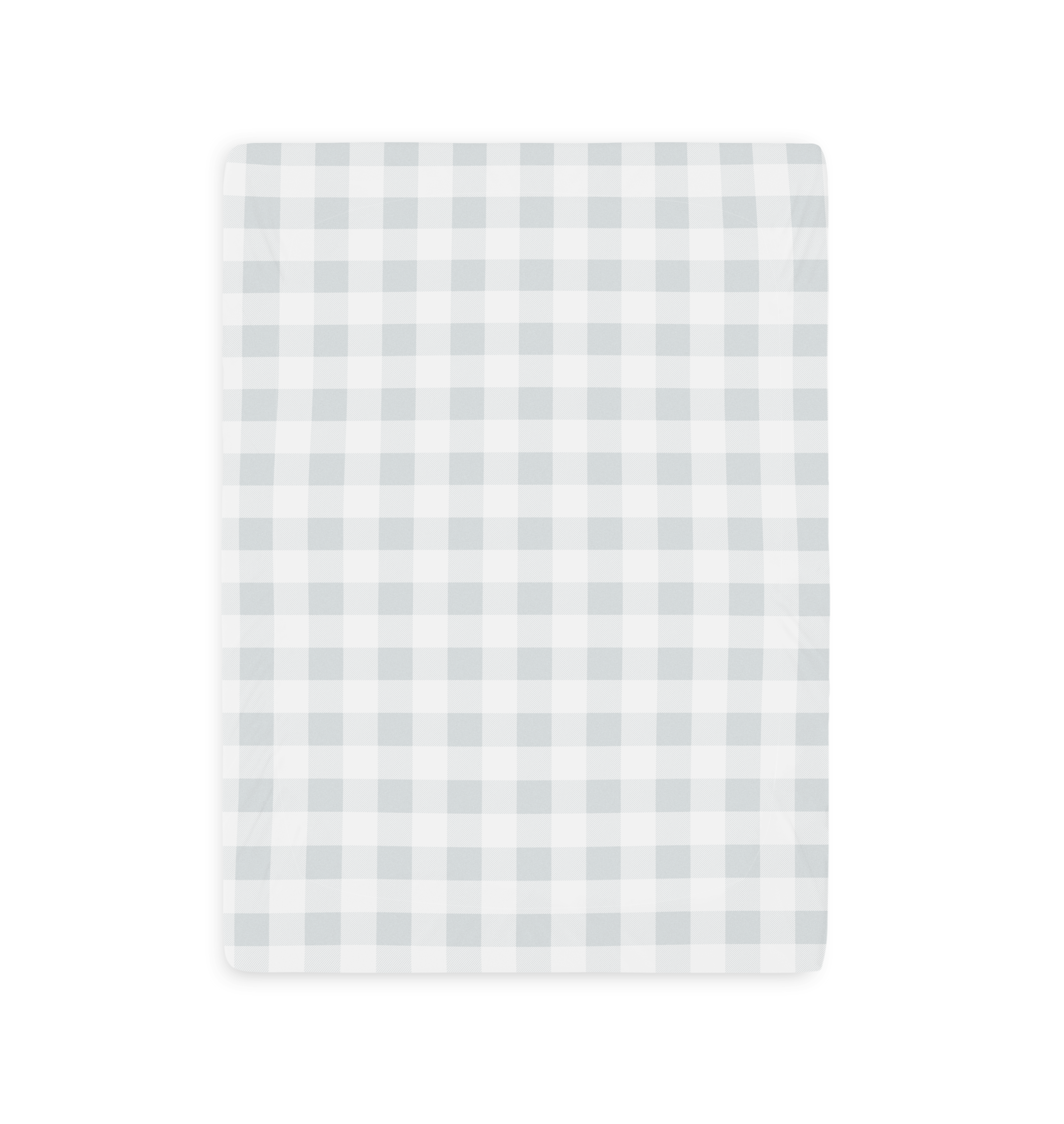 Organic Mini Crib Sheet - Gingham Playard Fitted Sheet Makemake Organics