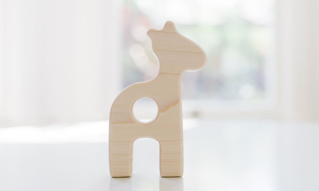 Giraffe Wooden Baby Grasping Toy Baby Soothers Bannor Toys