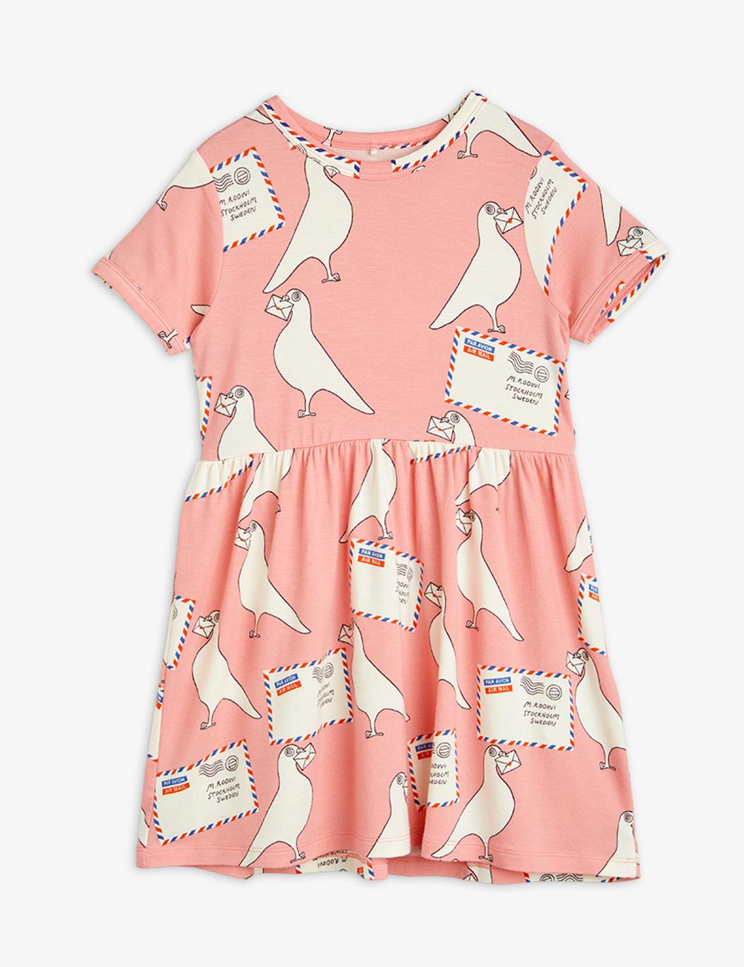 Pigeons Tencel Aop Ss Dress - Pink - FINAL SALE