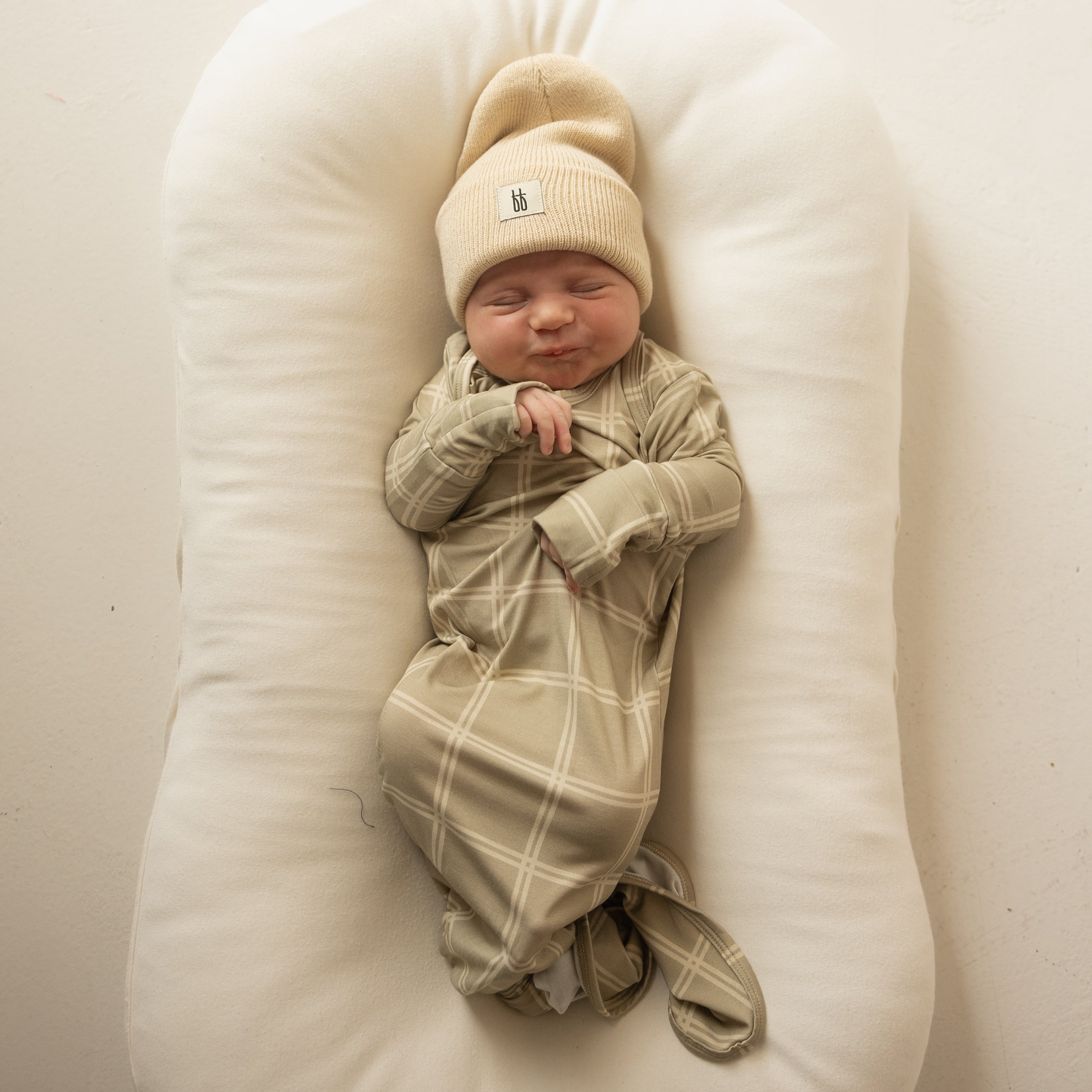 Bamboo Knotted Gown | Linen Grid